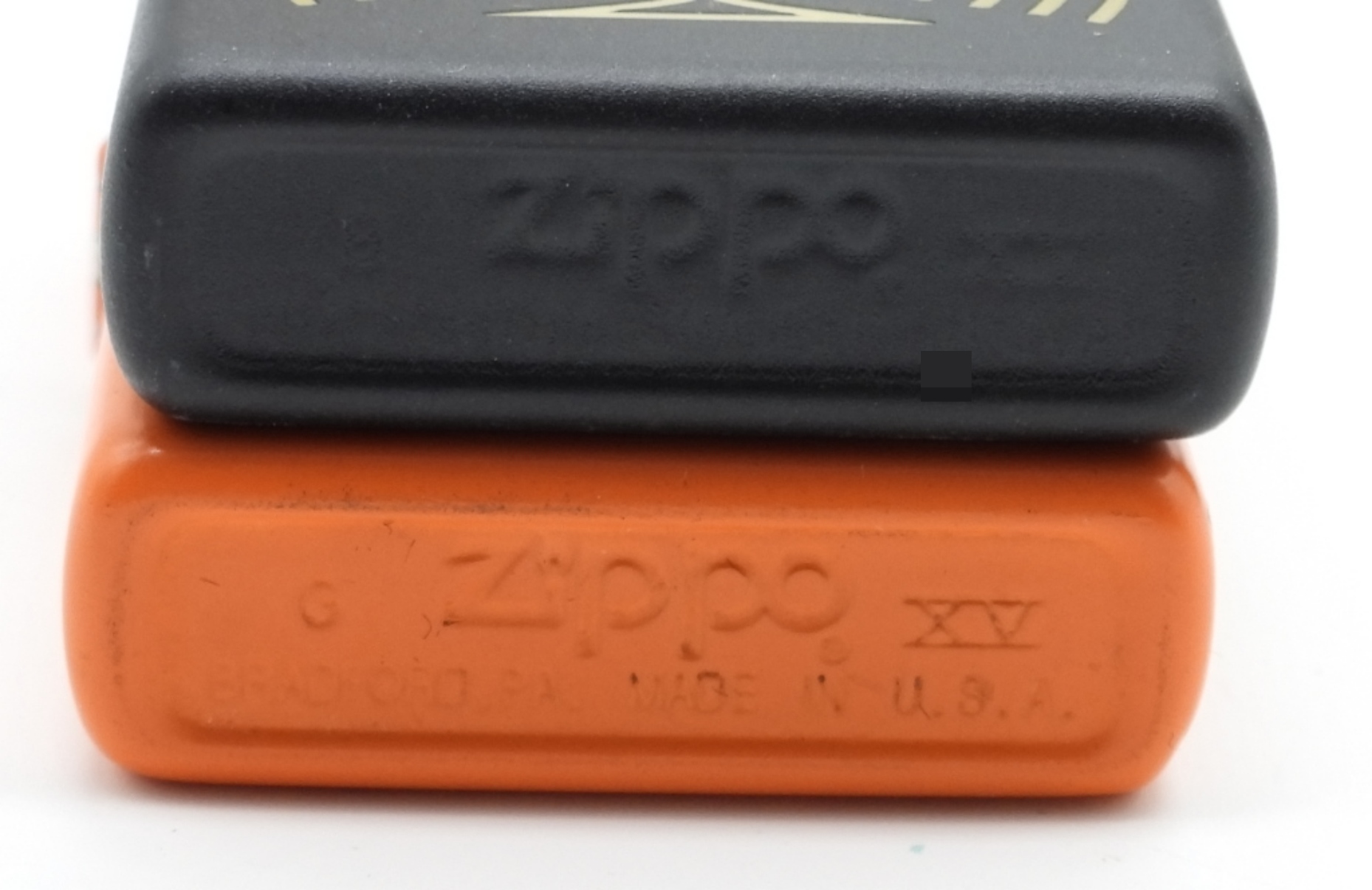 Zippo Lighter Collection, Black & Orange Finish