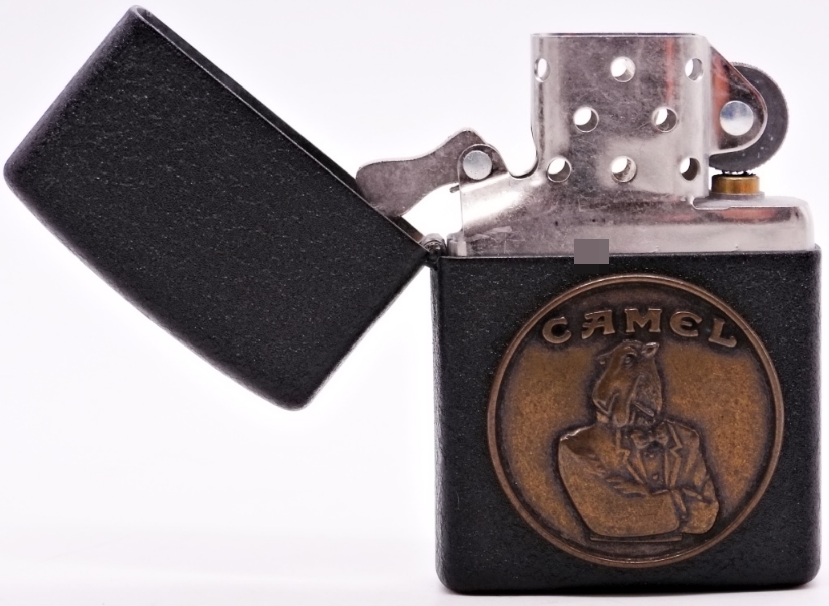 Camel Advertising Zippo Lighter, Black Crackle