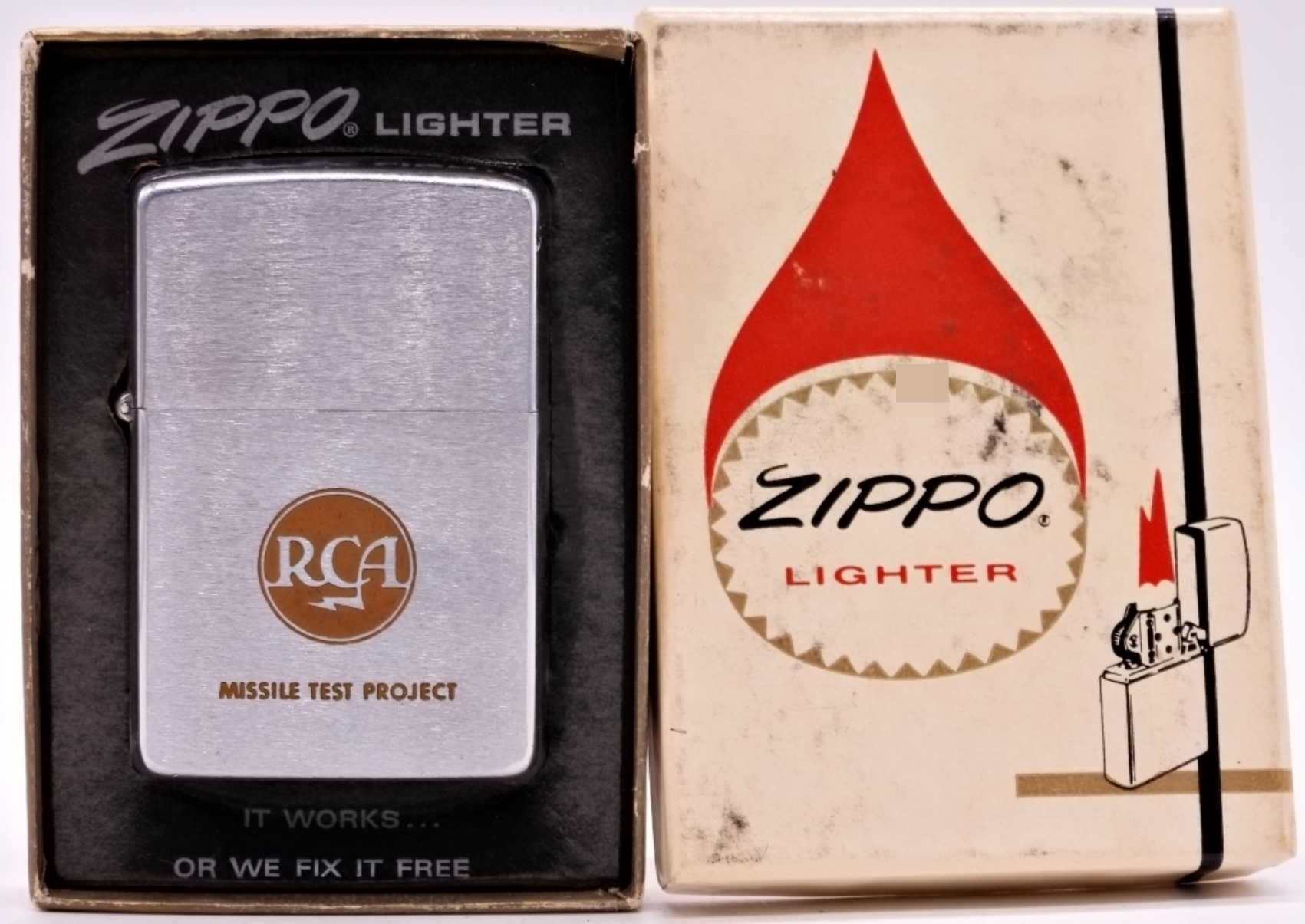1970 Zippo RCA Missile Test Project Advertising