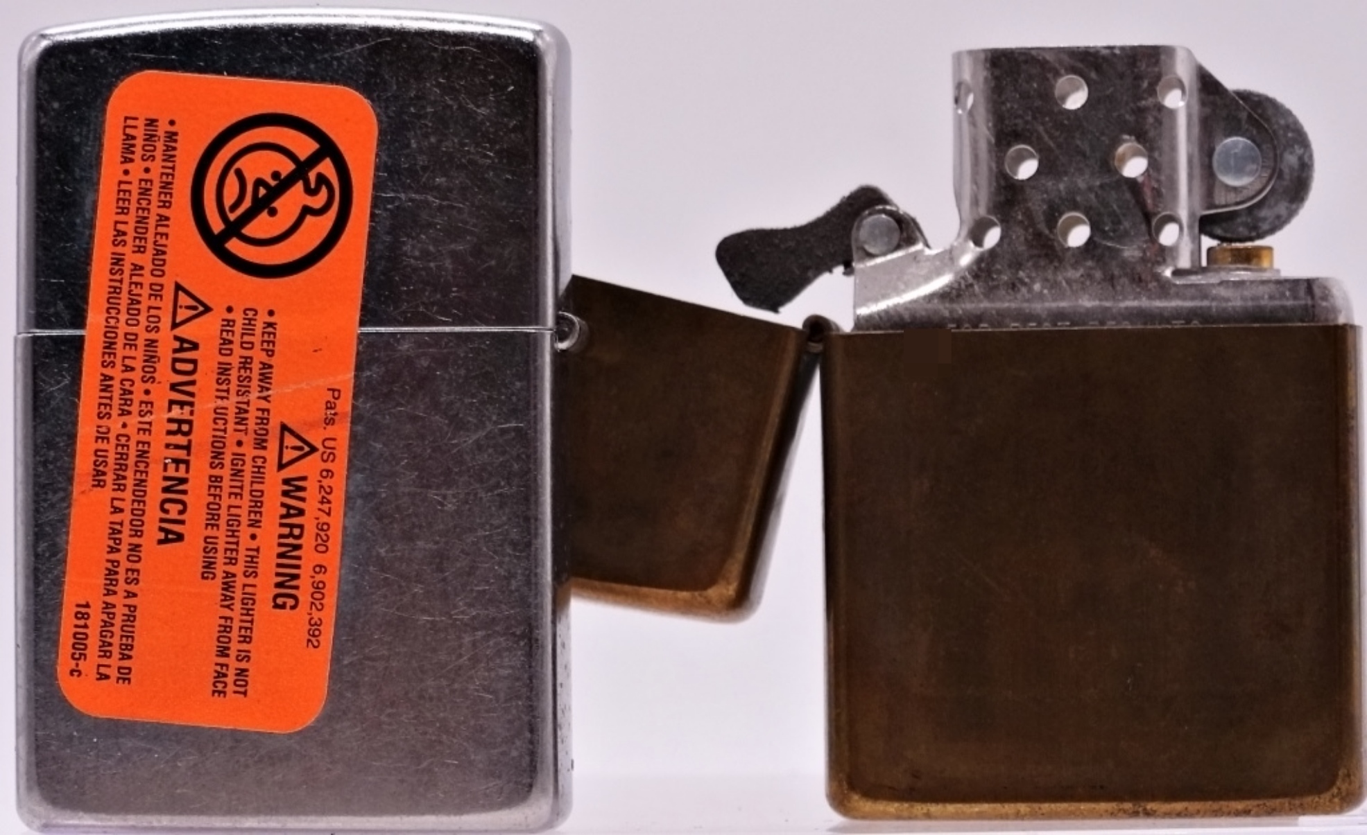 Pair of Zippo Lighters, 2001 & 2013, Unfired