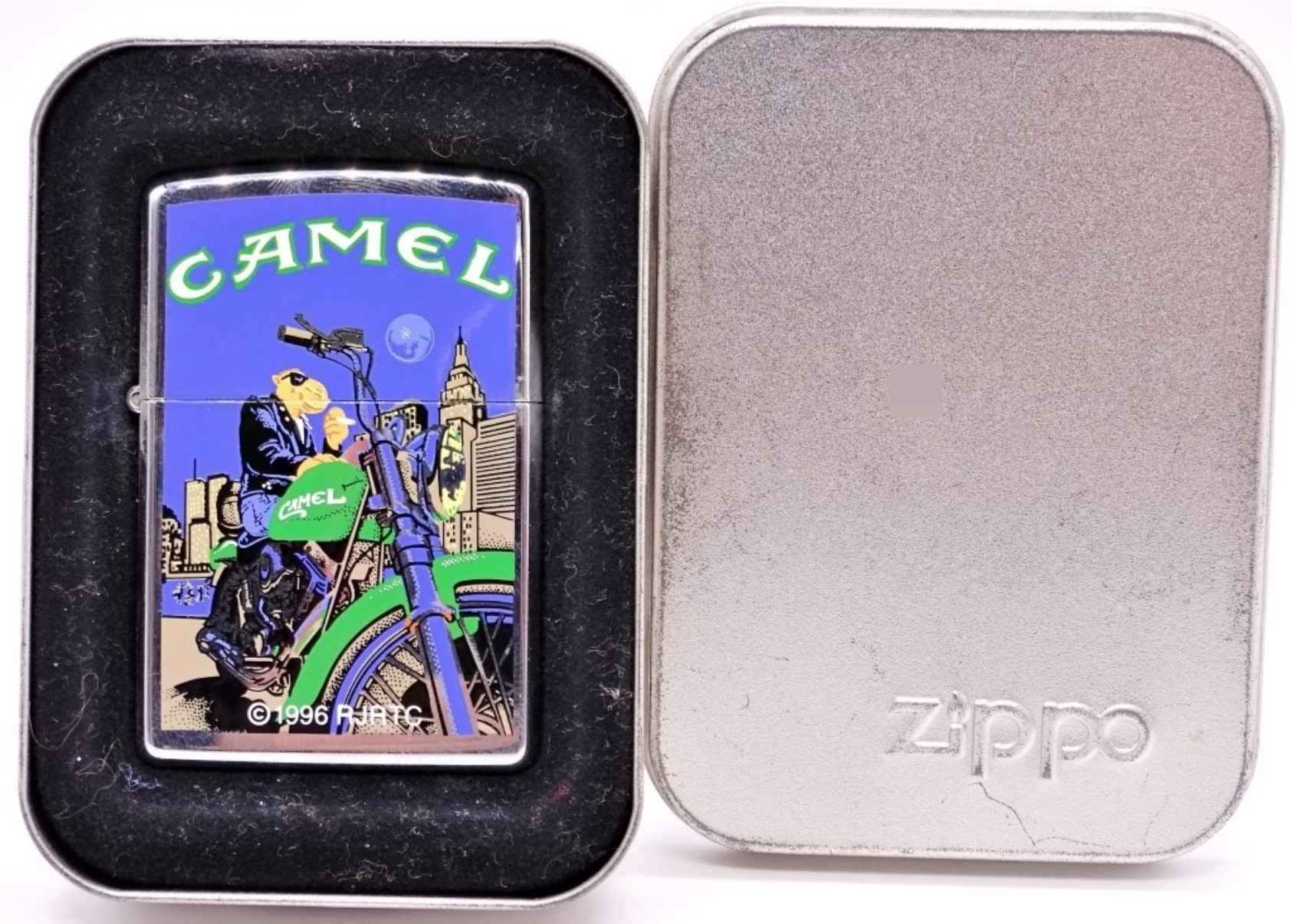 1997 Zippo Camel Motorcycle Lighter, Chrome