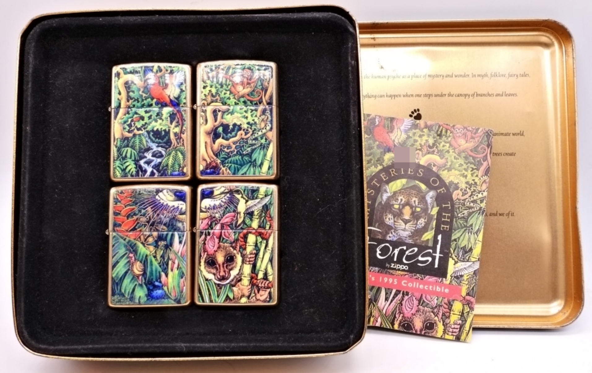 Zippo Forest Series Lighter Set Of Four