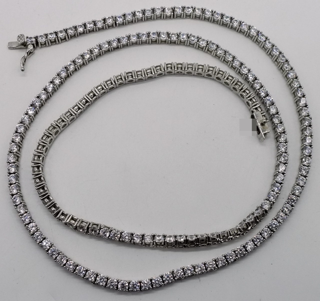 Sterling Silver Tennis Necklace