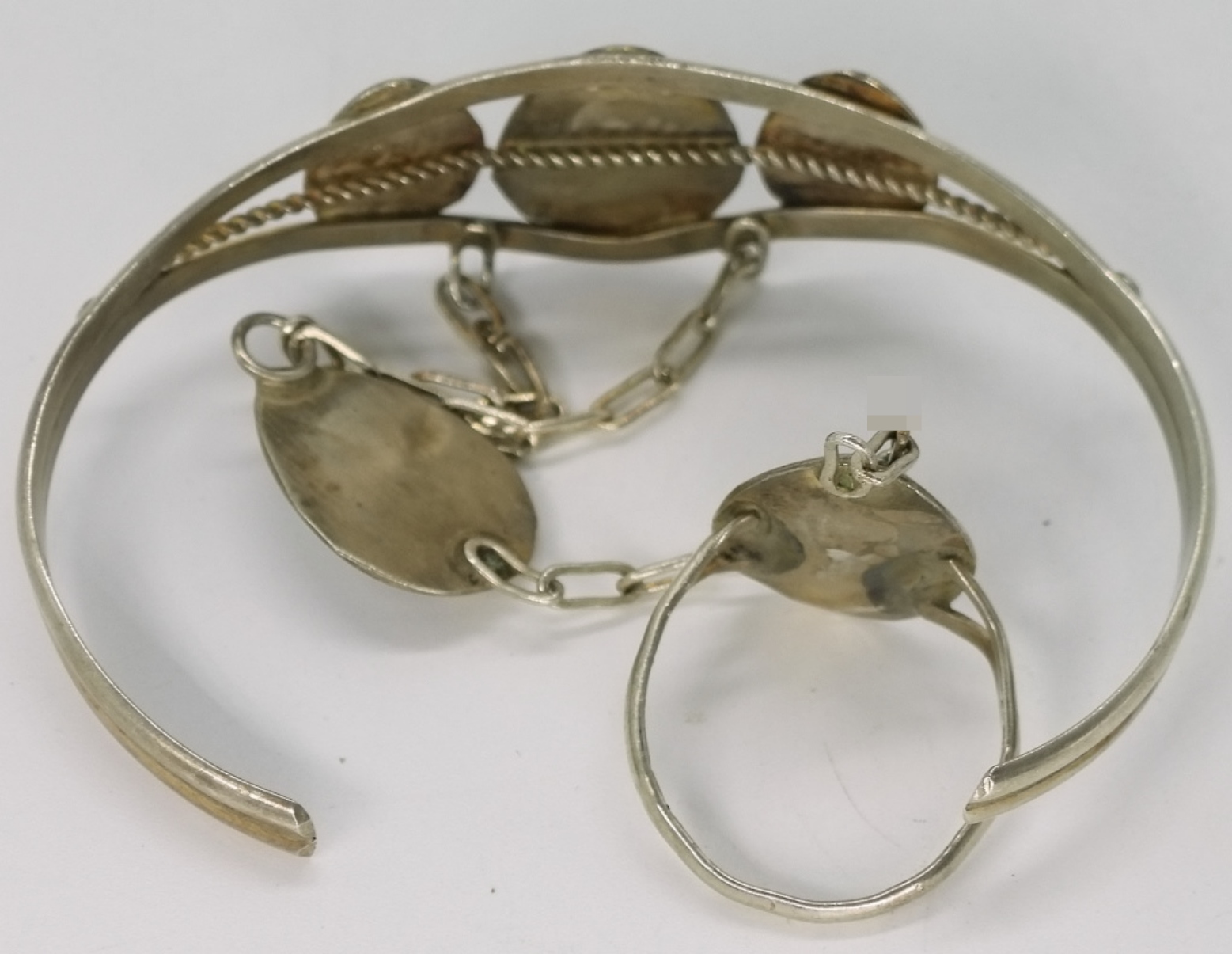 Sterling Bear Paw Ring & Bracelet, 1 Piece