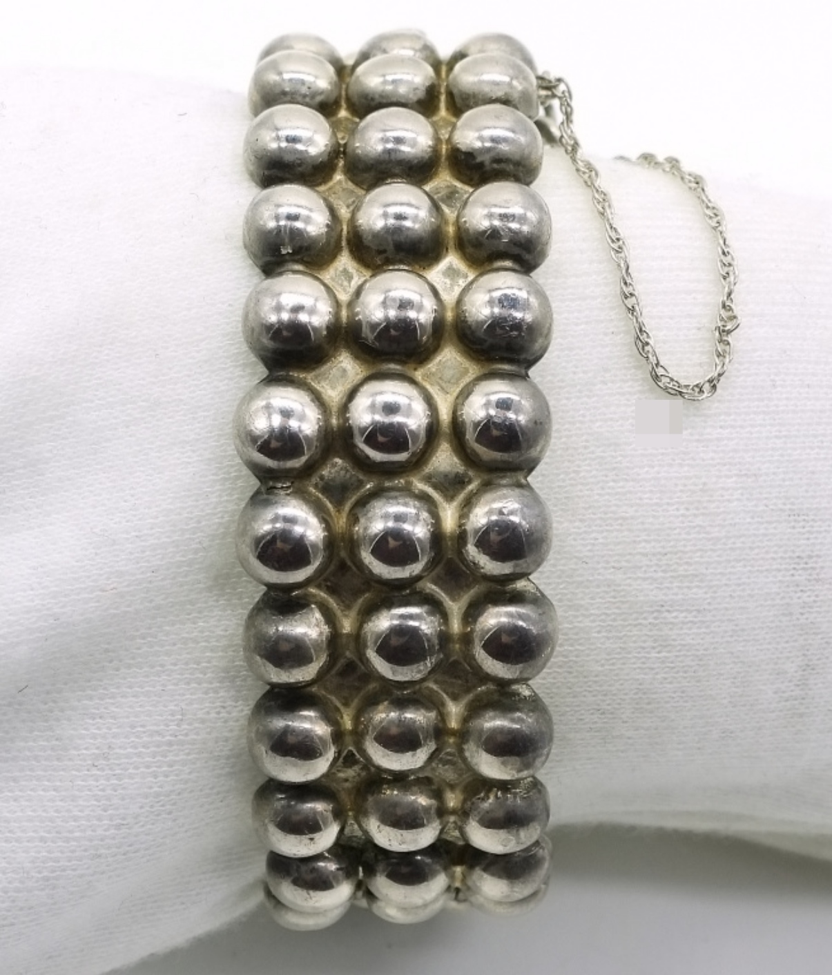 Mexican Silver Bracelet Blue Green Turquoise