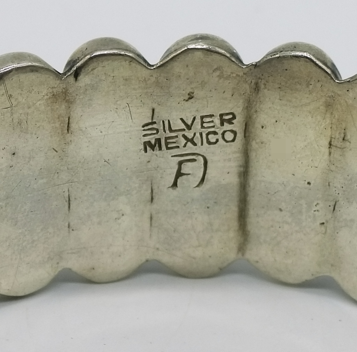 Mexican Silver Bracelet Blue Green Turquoise