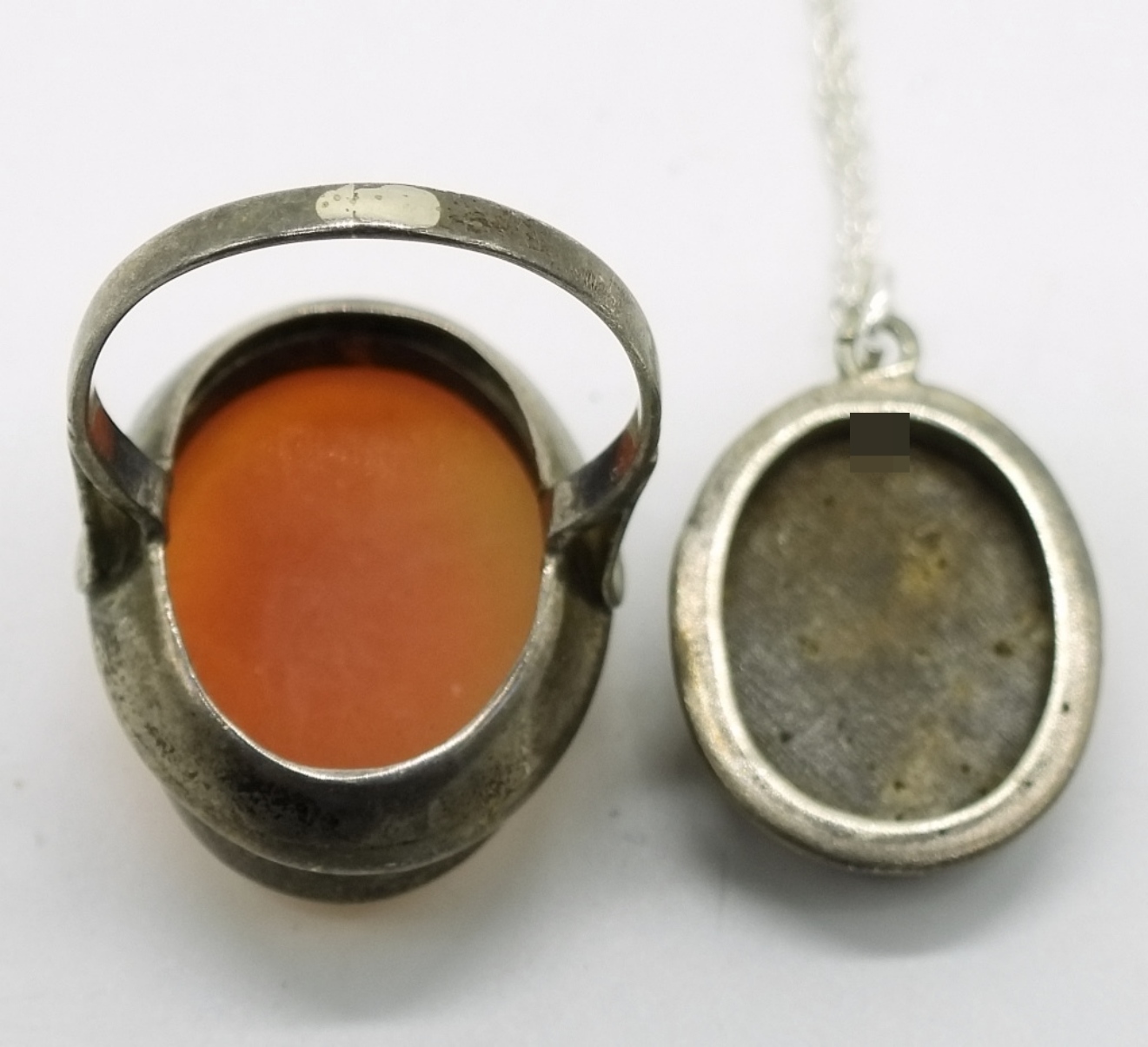 Sterling Cameo Ring & Pendant