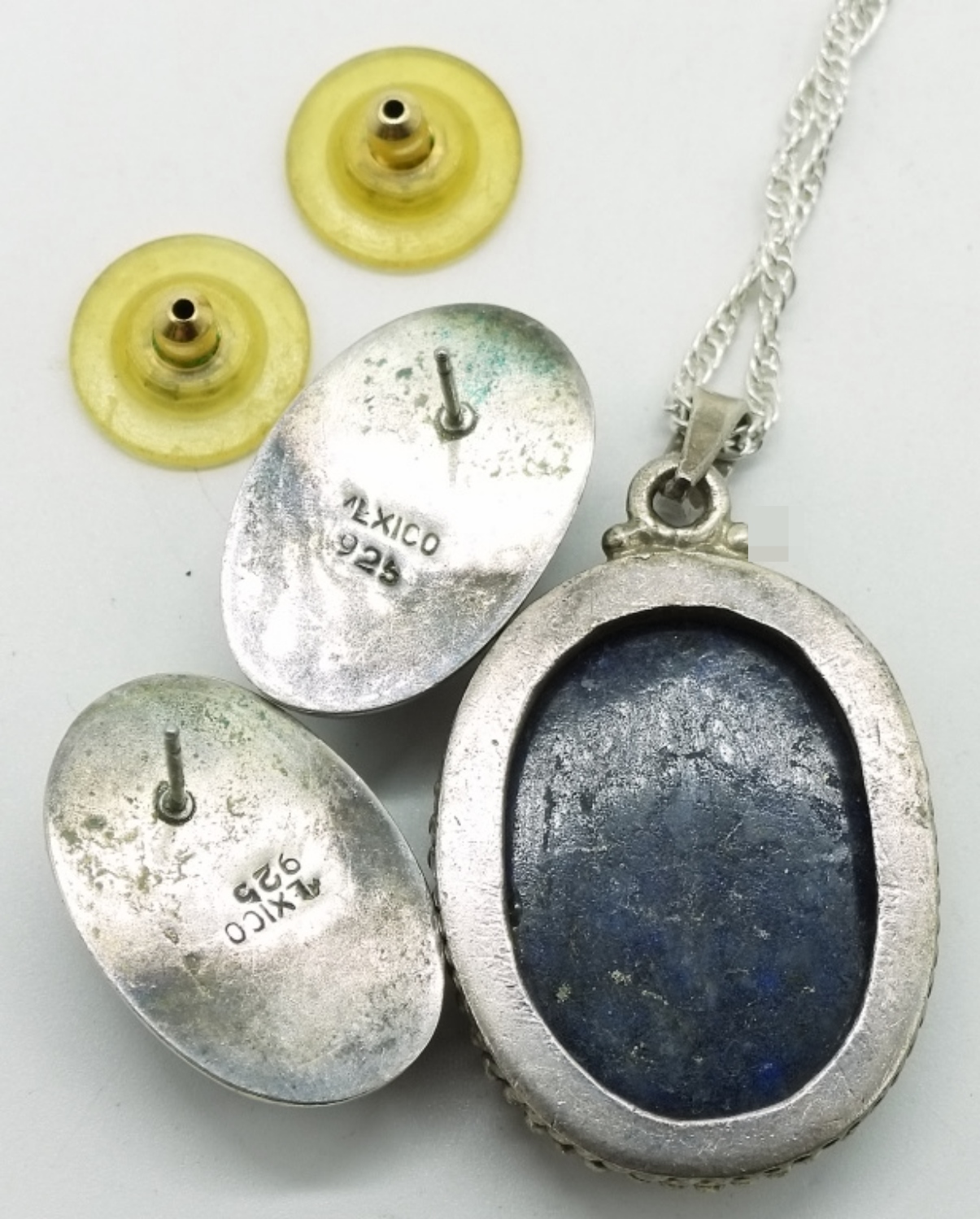 Sterling Lapis Lazuli Necklace & Earring Set