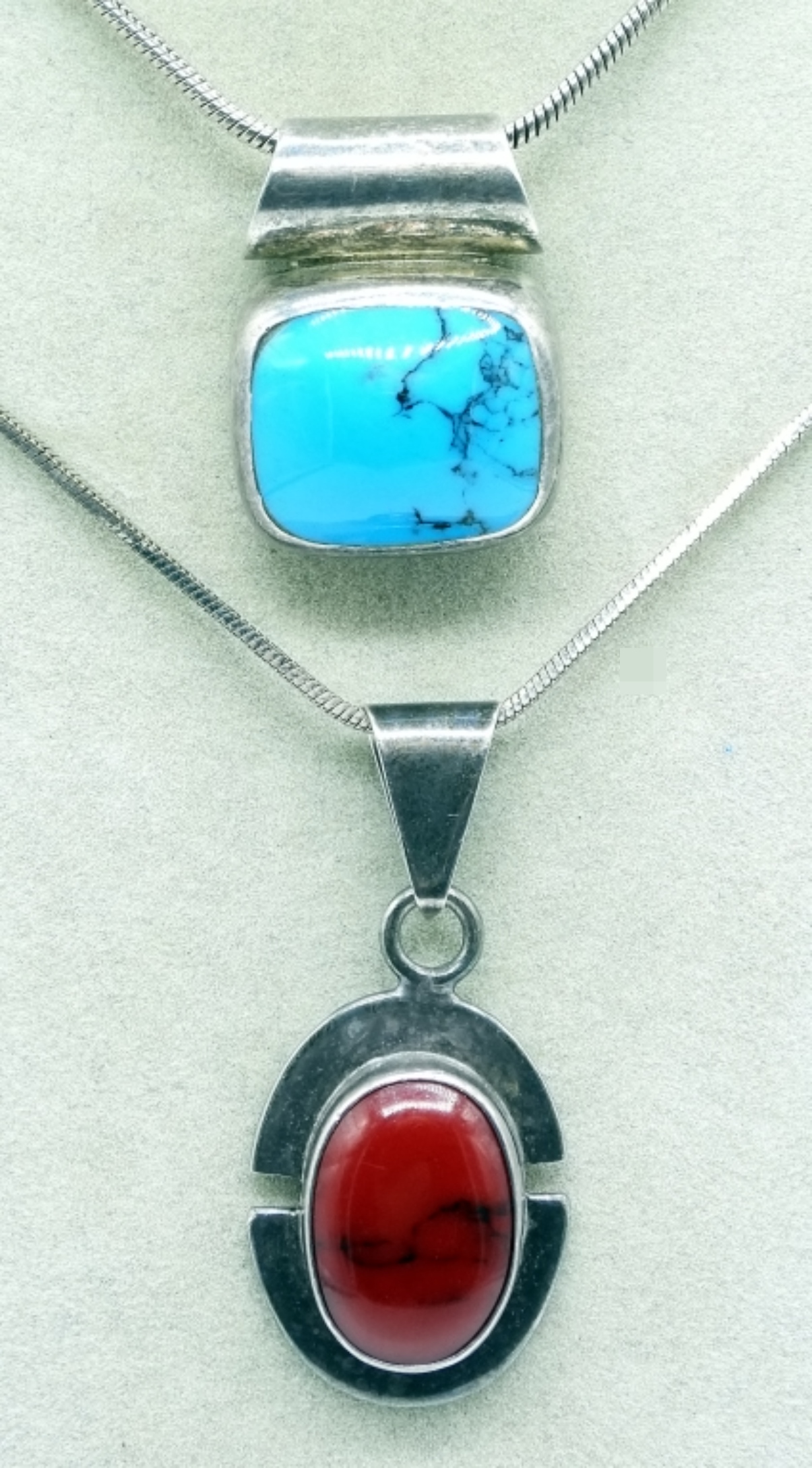 Mexican 925 Turquoise & Jasper Necklaces