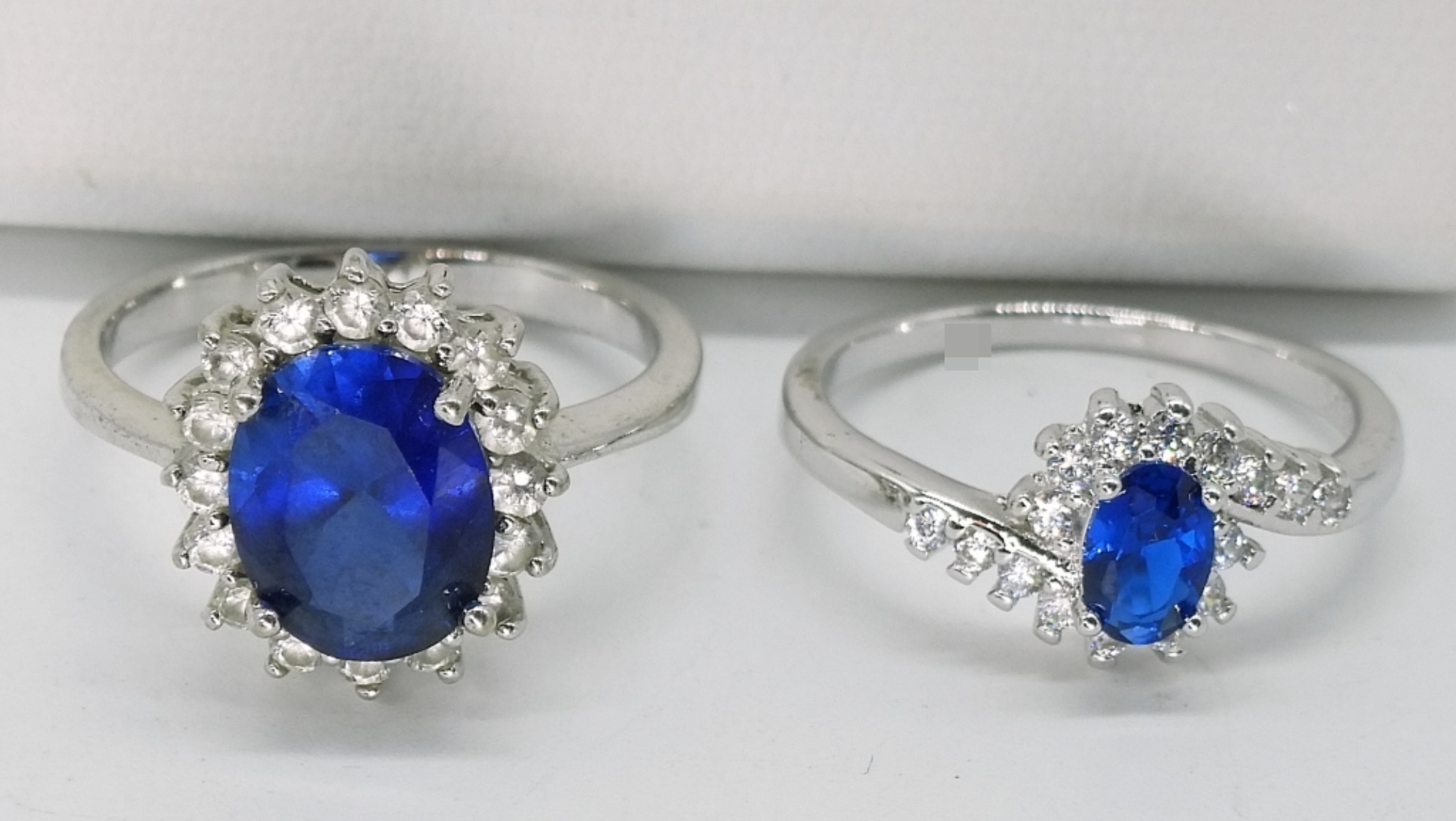 Sterling Simulated Sapphire Jewelry Set
