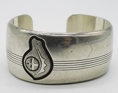 Joe Willeto Sterling Silver Navajo Cuff Bracelet. Marked "Joe Willeto Sterling" on the interior 