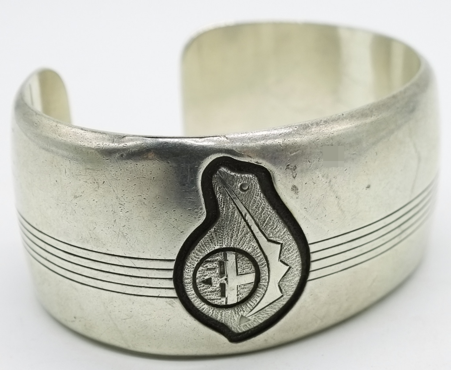 Joe Willeto Sterling Silver Navajo Cuff Bracelet