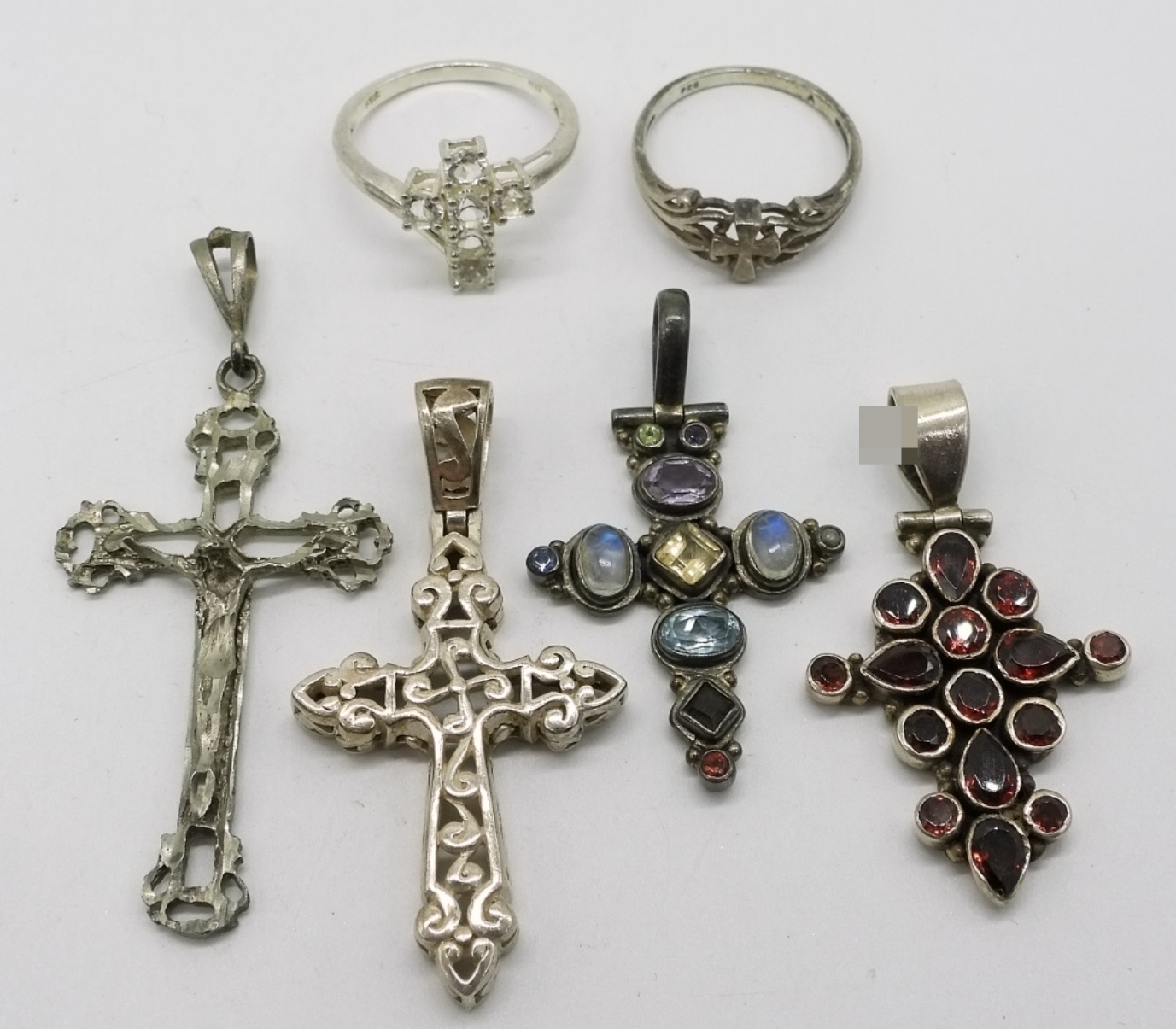 Sterling Religious Cross Pendants & Rings