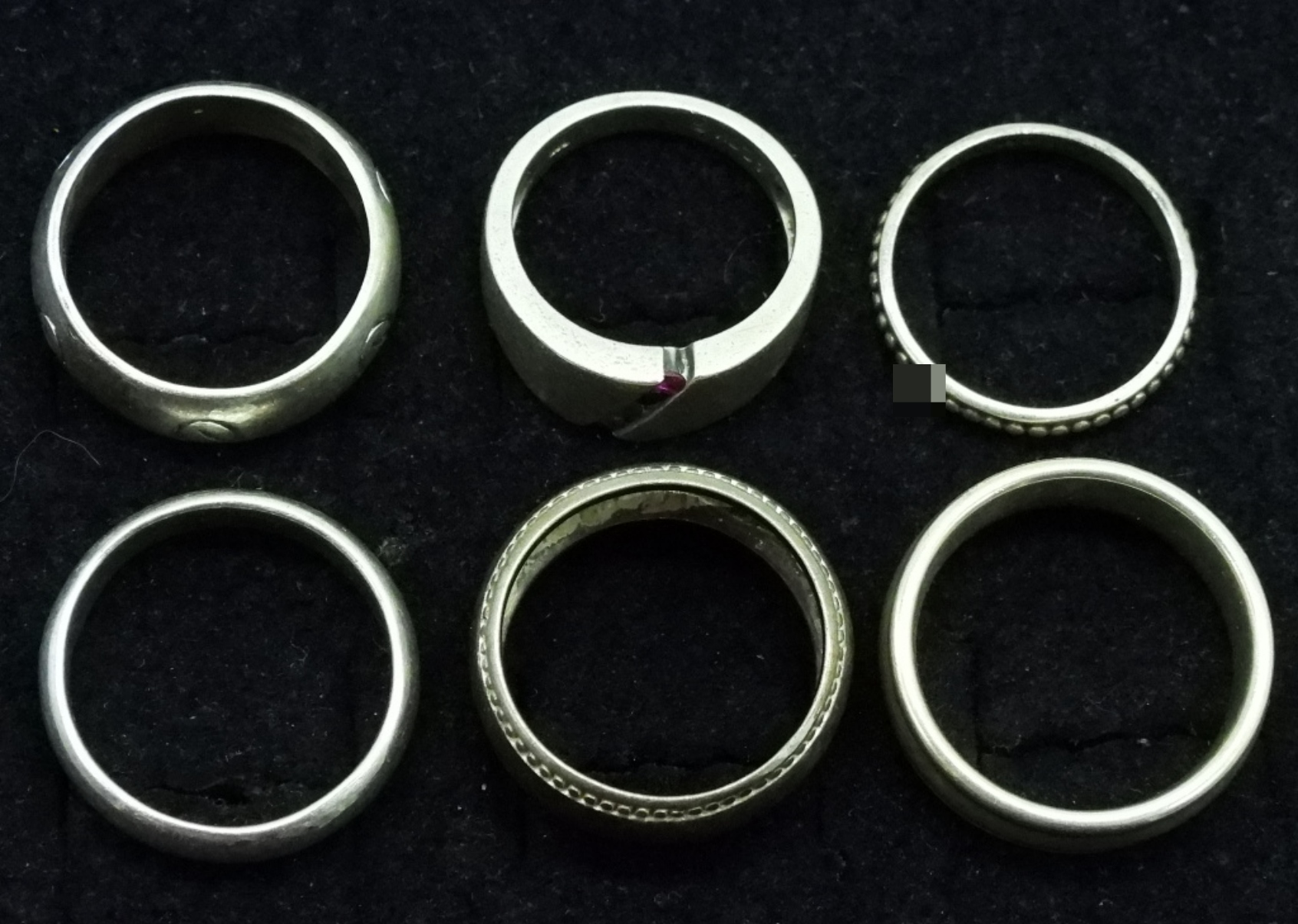 Six Sterling Rings
