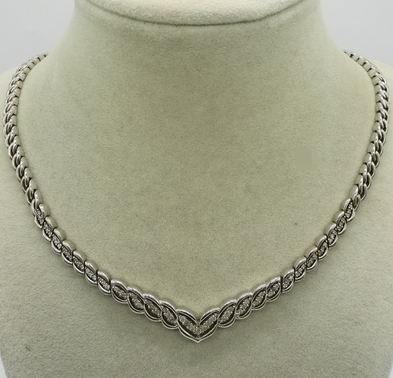 Sterling Diamond Necklace