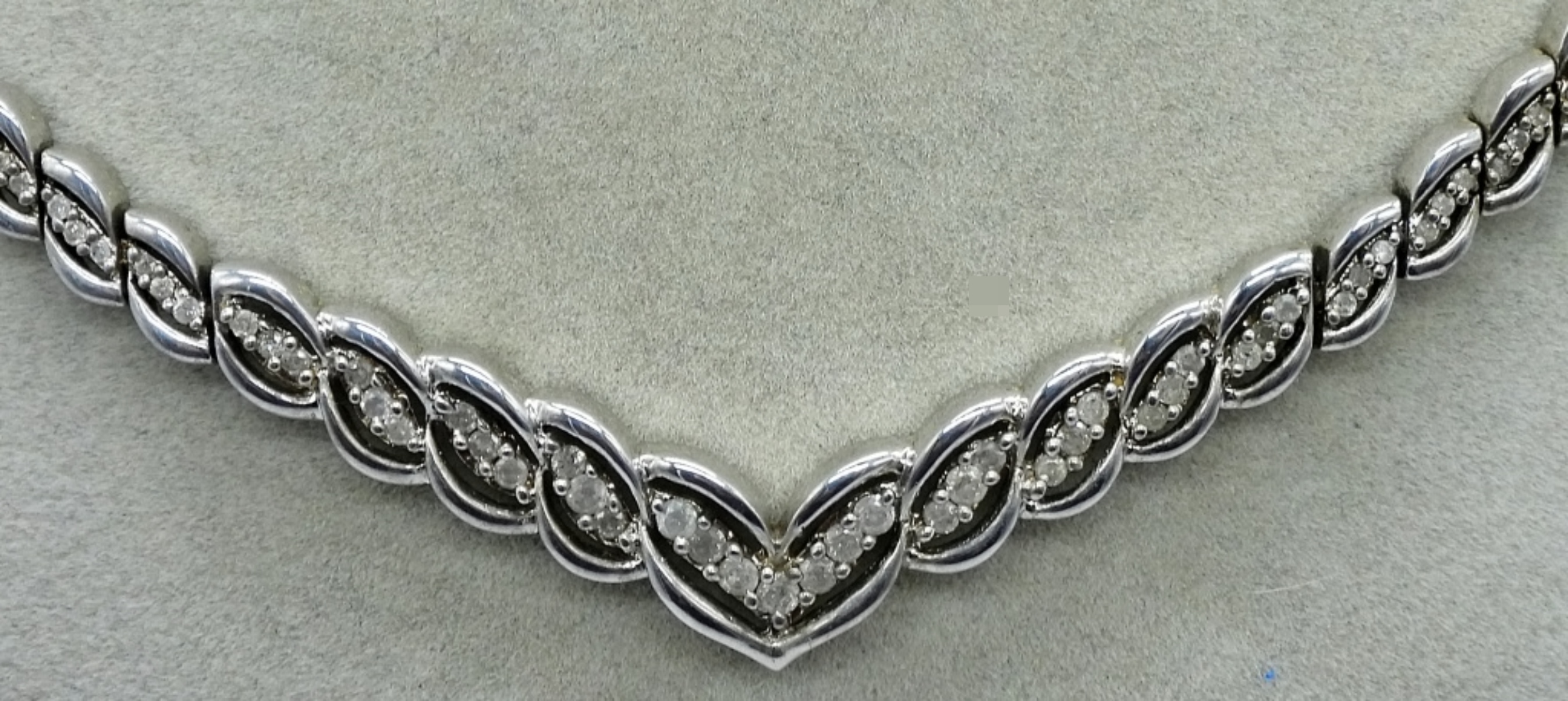 Sterling Diamond Necklace