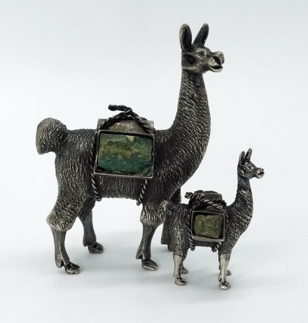 Peruvian Sterling Llama Figurines