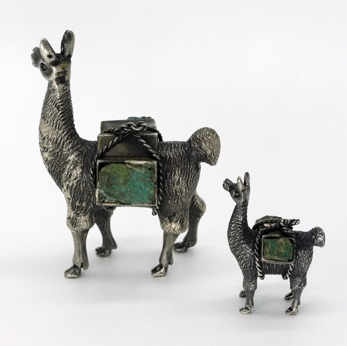 Peruvian Sterling Llama Figurines