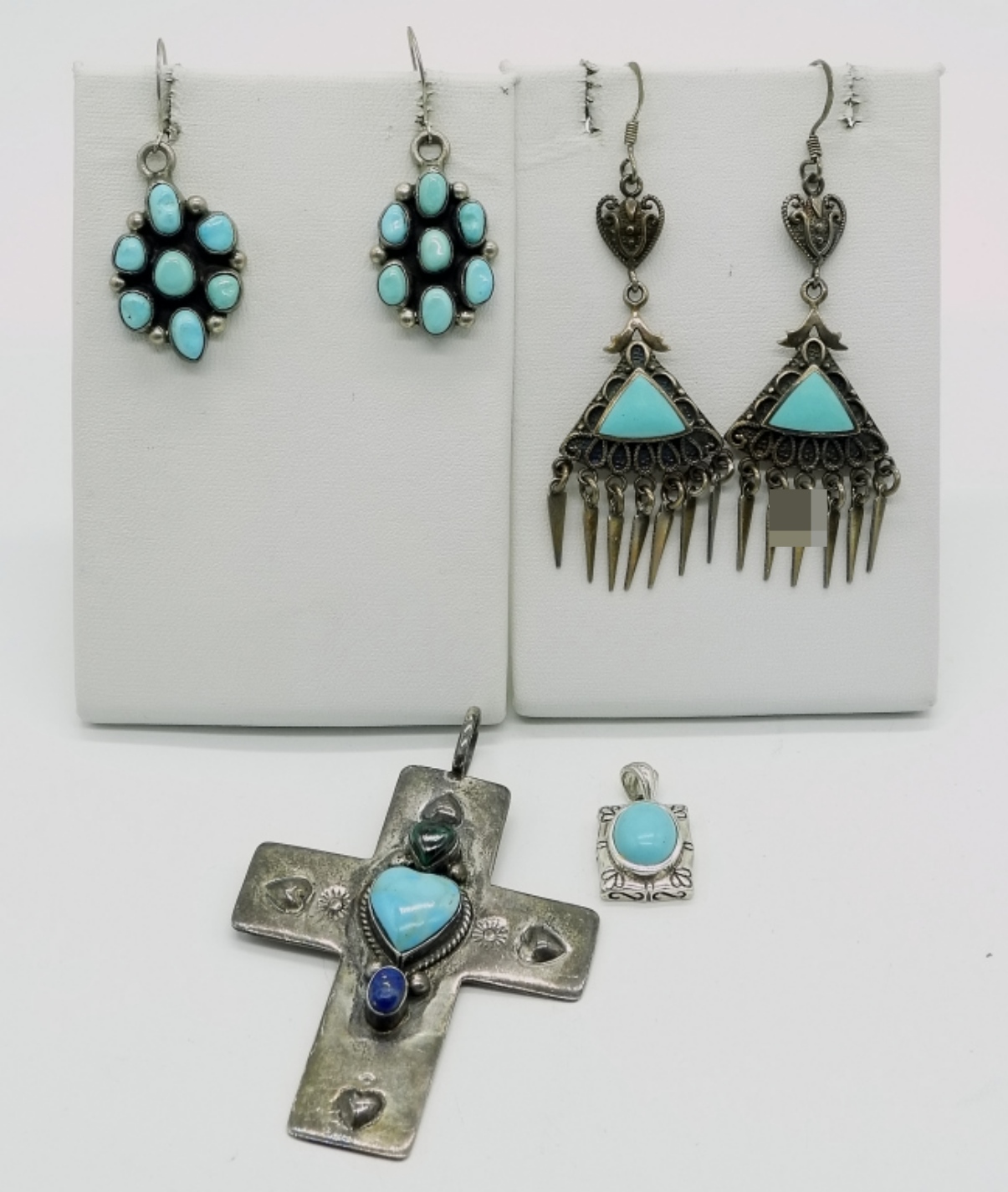 Sterling Turquoise Earrings & Pendants
