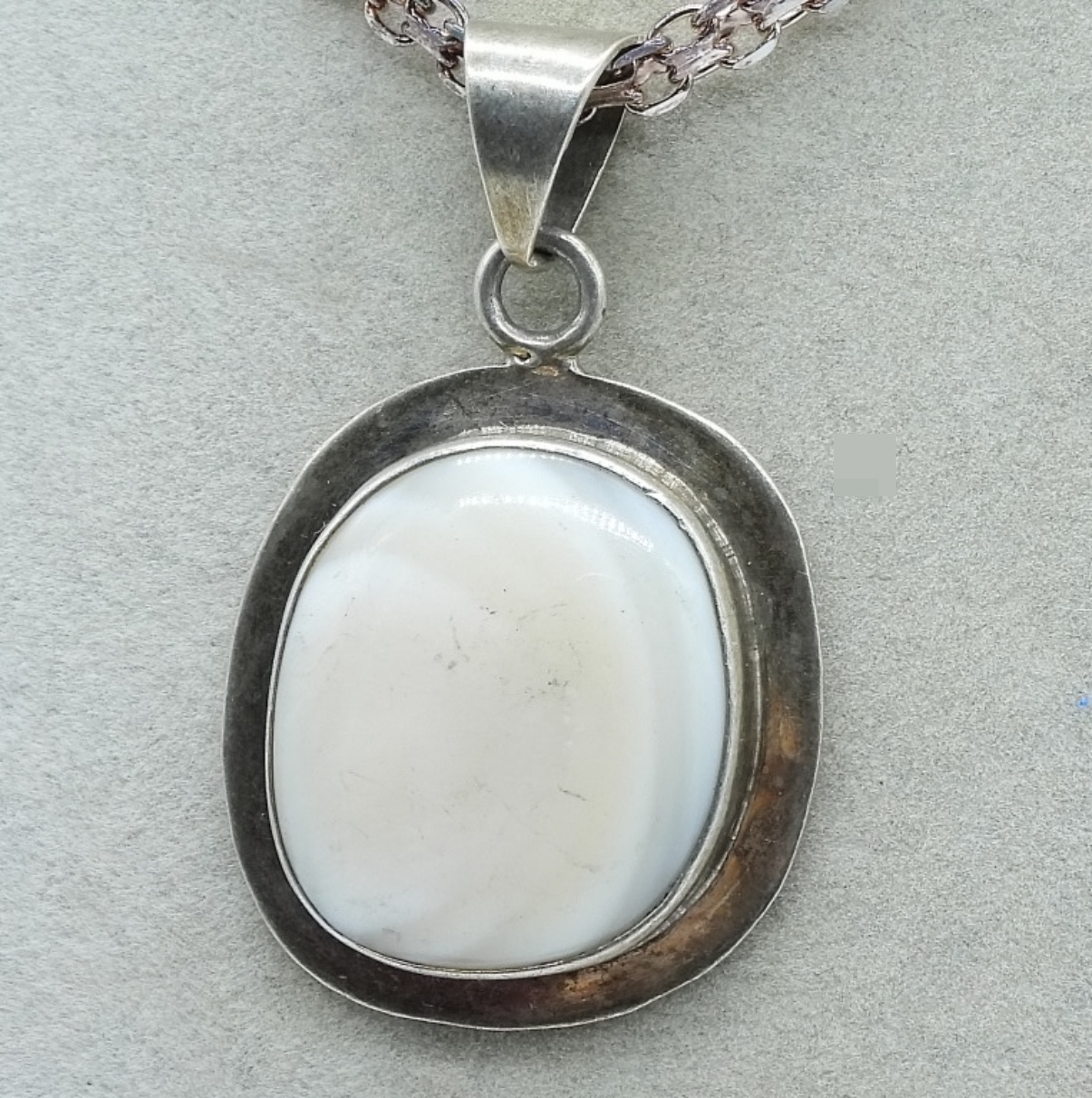Taxco Sterling Mother of Pearl Necklace & Earrings
