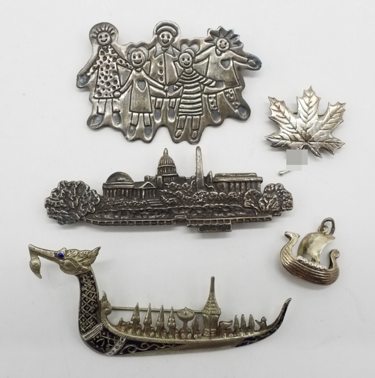Vintage Sterling Brooches & Pendant
