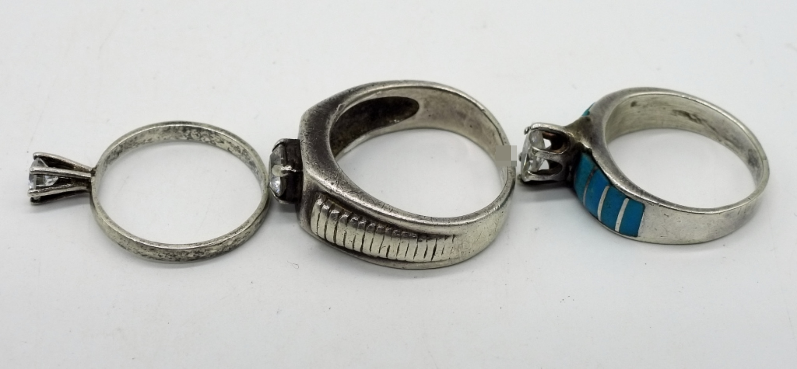 Sterling Simulated Diamonds Rings & Necklace