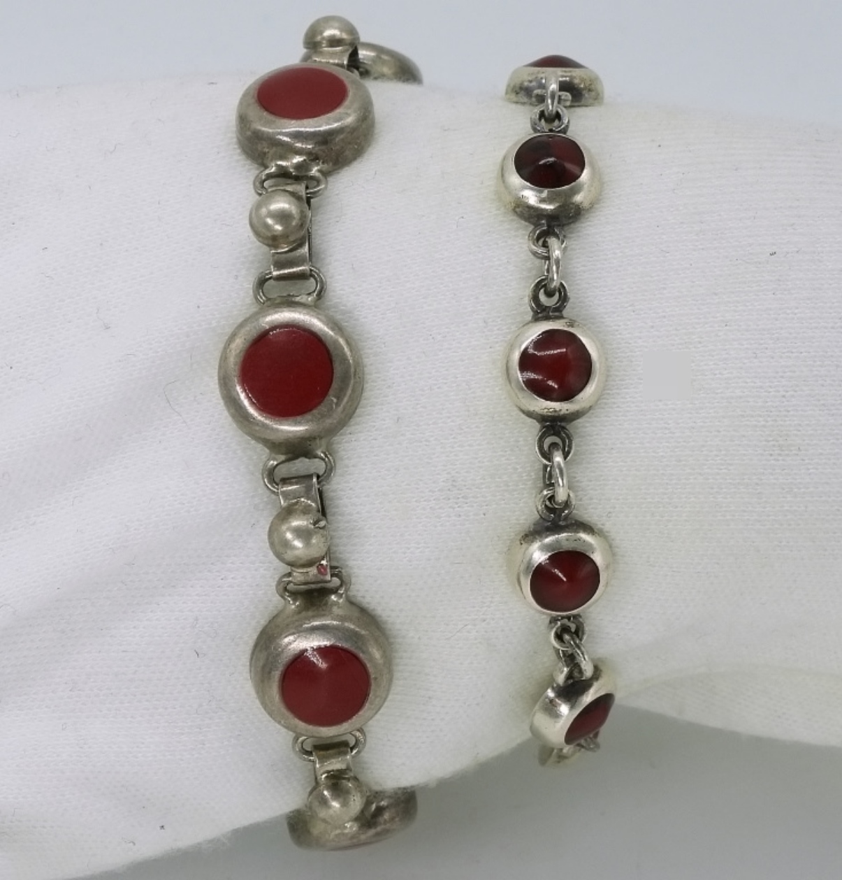 Sterling Silver Red Jasper Mexico Bracelets
