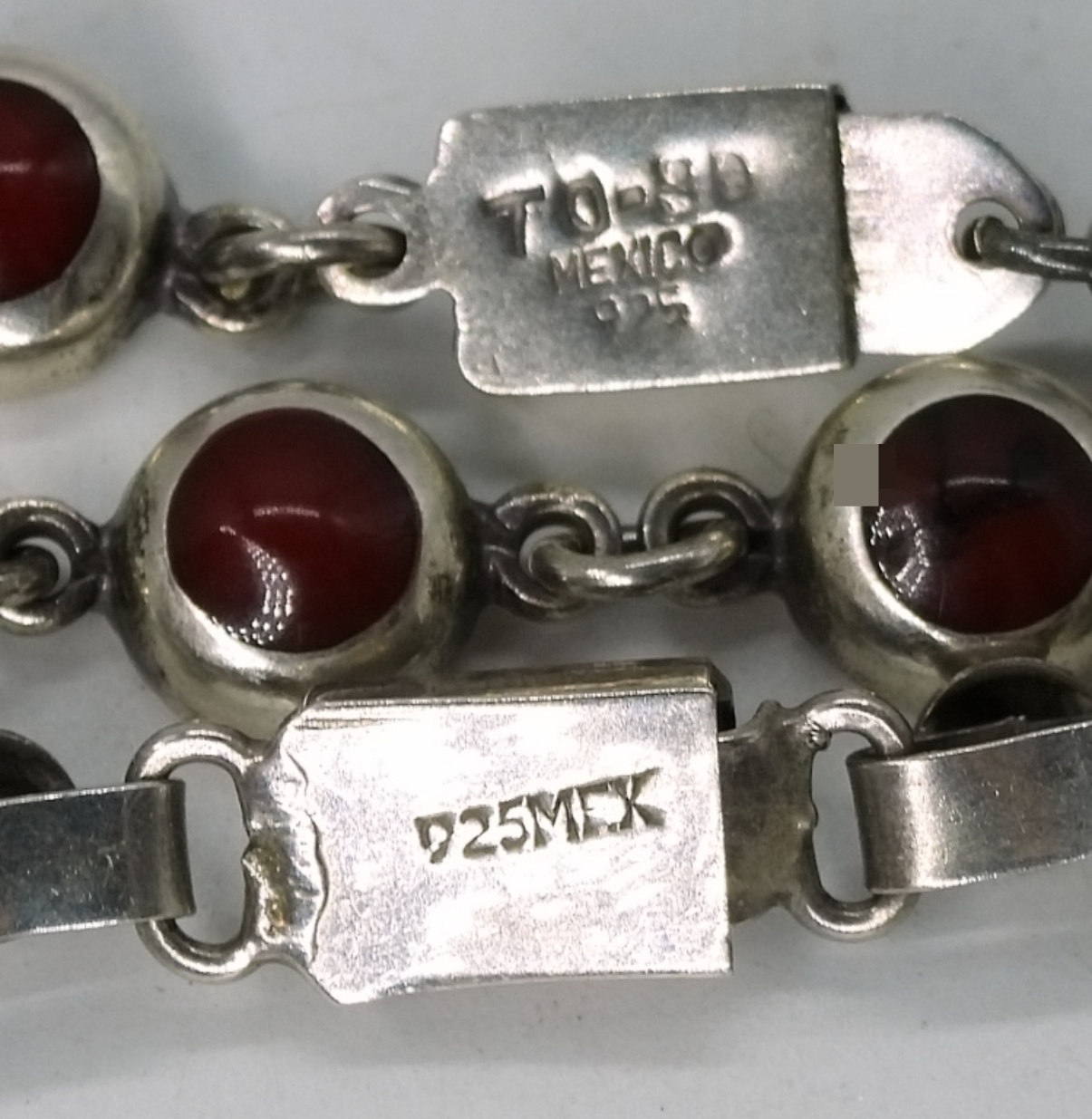 Sterling Silver Red Jasper Mexico Bracelets