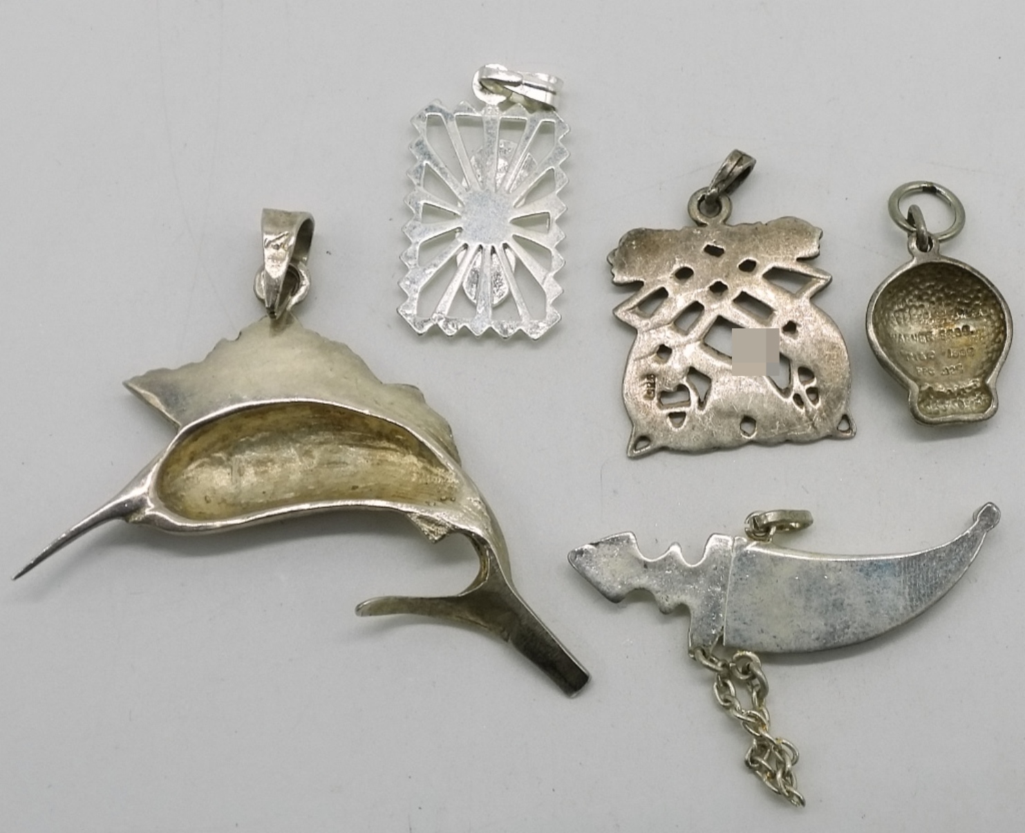 5 Sterling Pendants