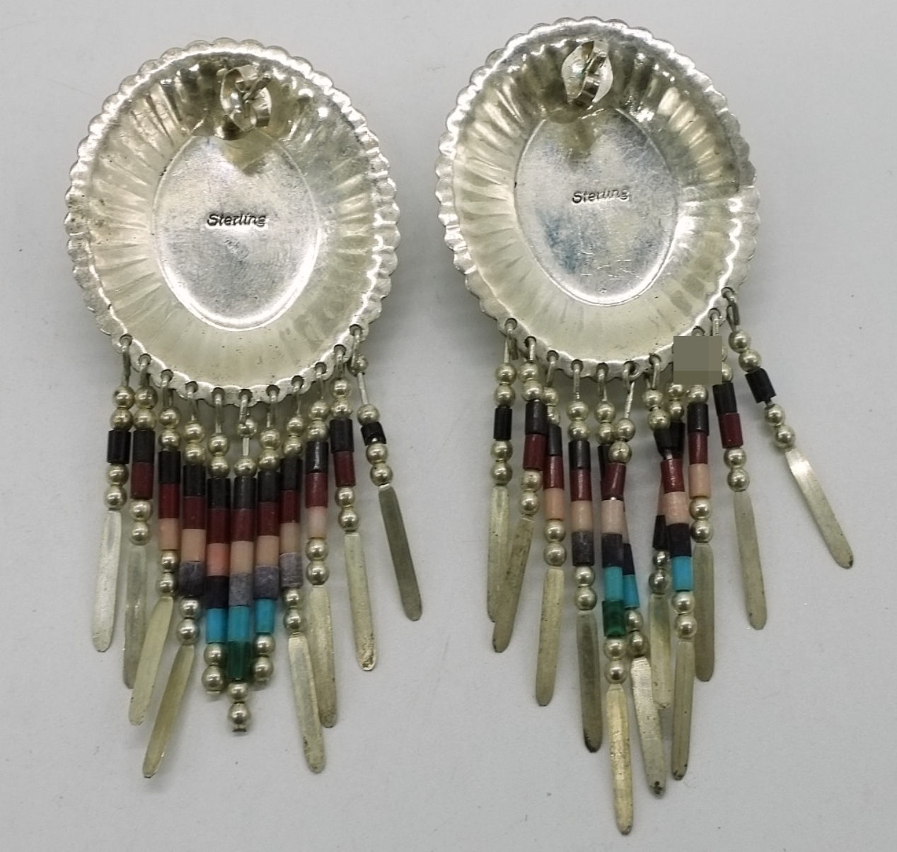 Sterling Turquoise Inlay Necklace Set