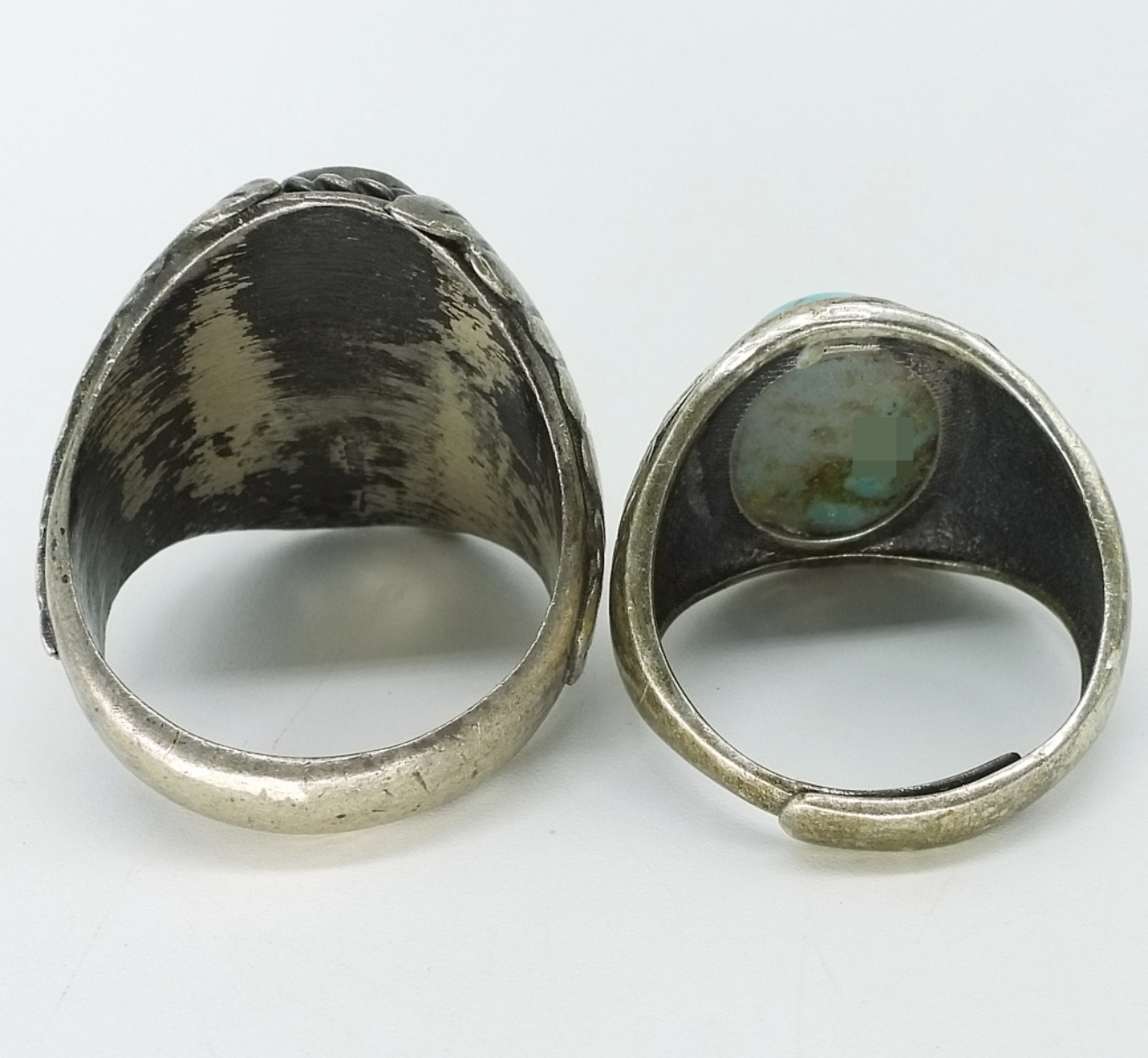 2 Sterling Silver Turquoise Rings