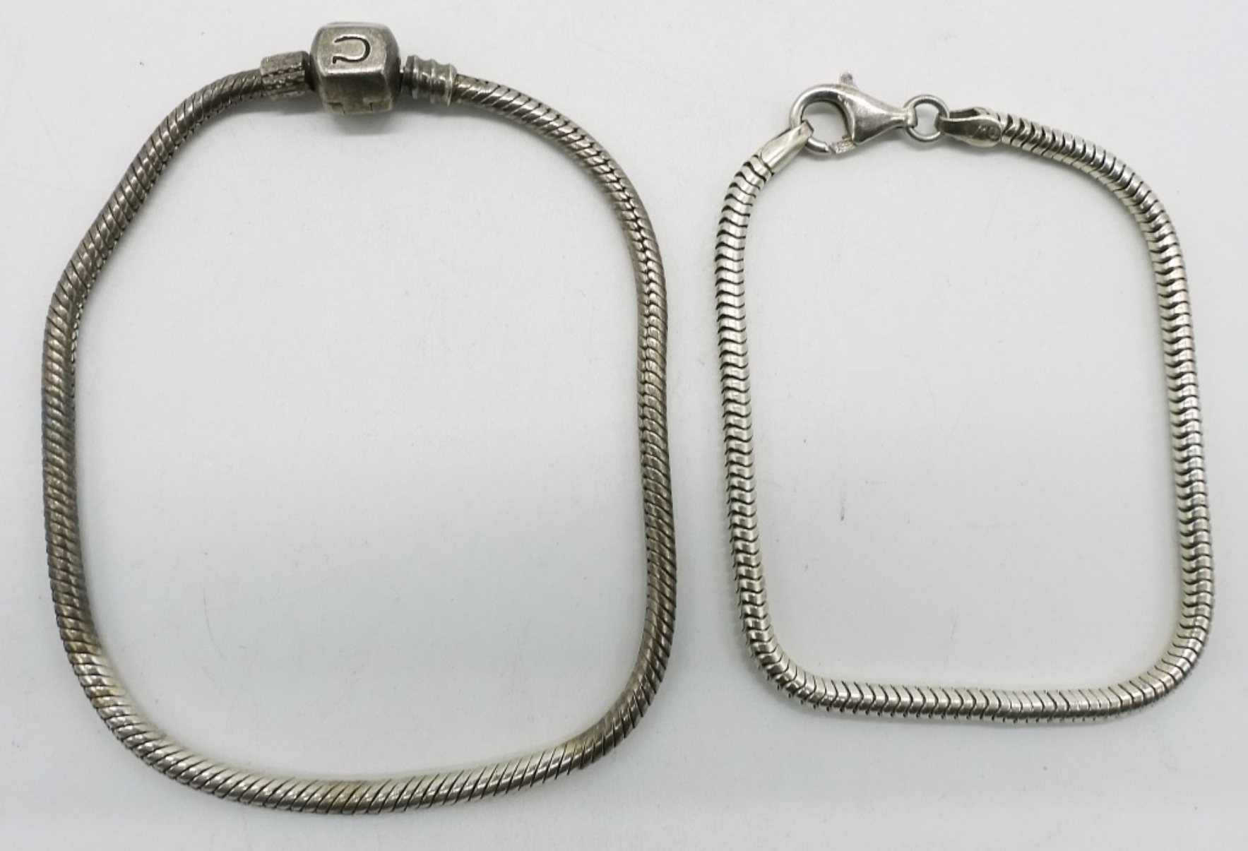 2 Sterling Charm Bracelets