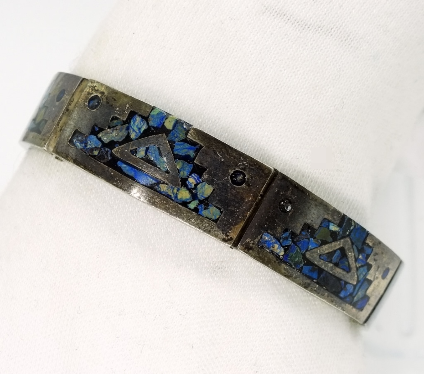 Mexico 925 Lapis Lazuli Inlay Bracelet