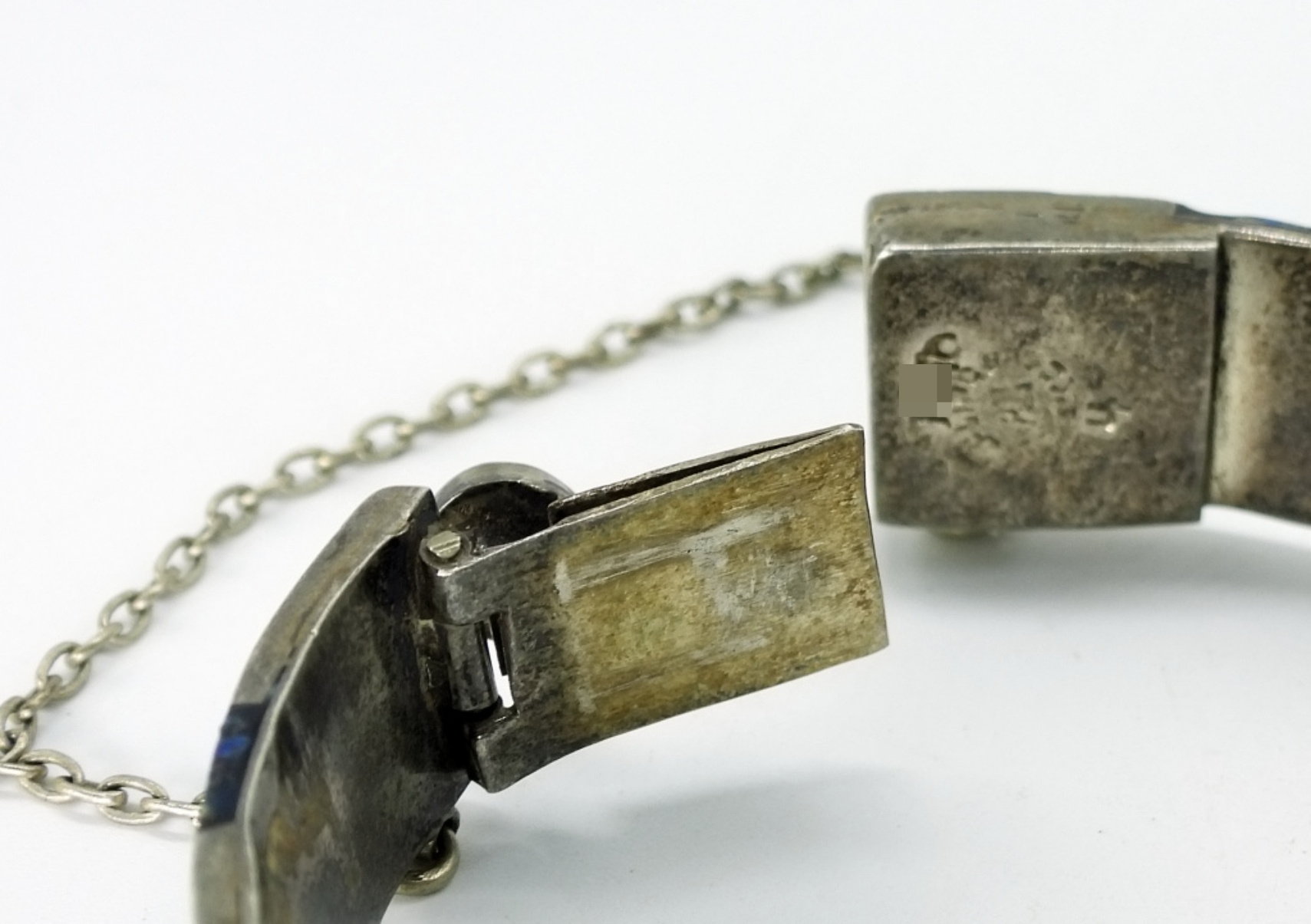 Mexico 925 Lapis Lazuli Inlay Bracelet