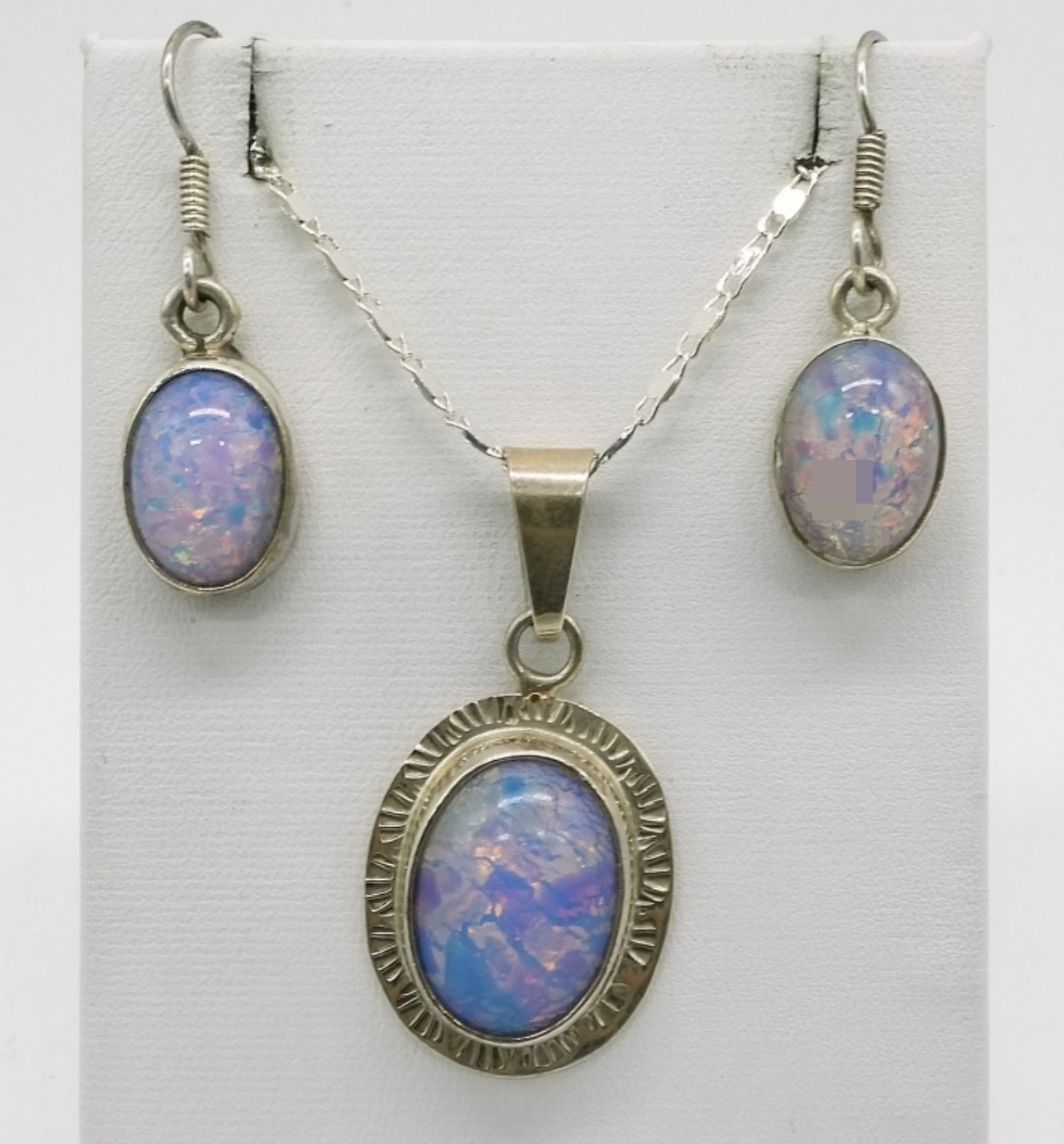 Sterling Silver Dichroic Glass Set