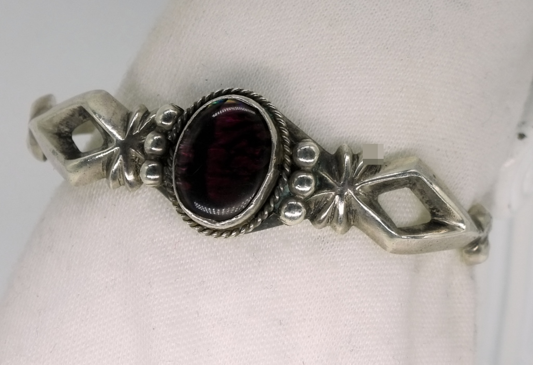 Sterling Silver Purple Abalone Cuff Bracelet