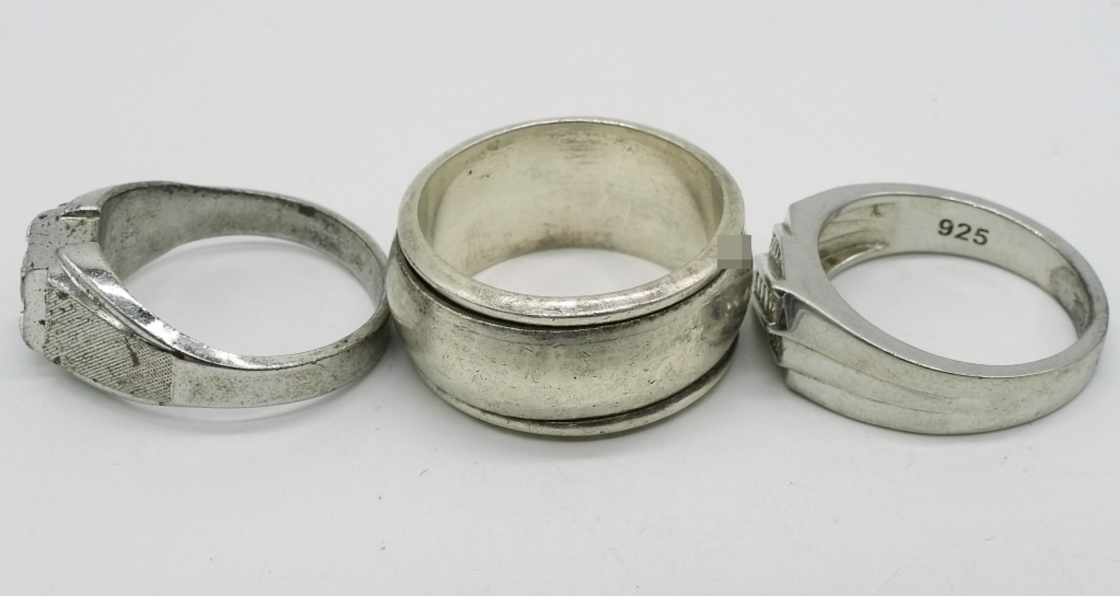 3 Sterling Rings