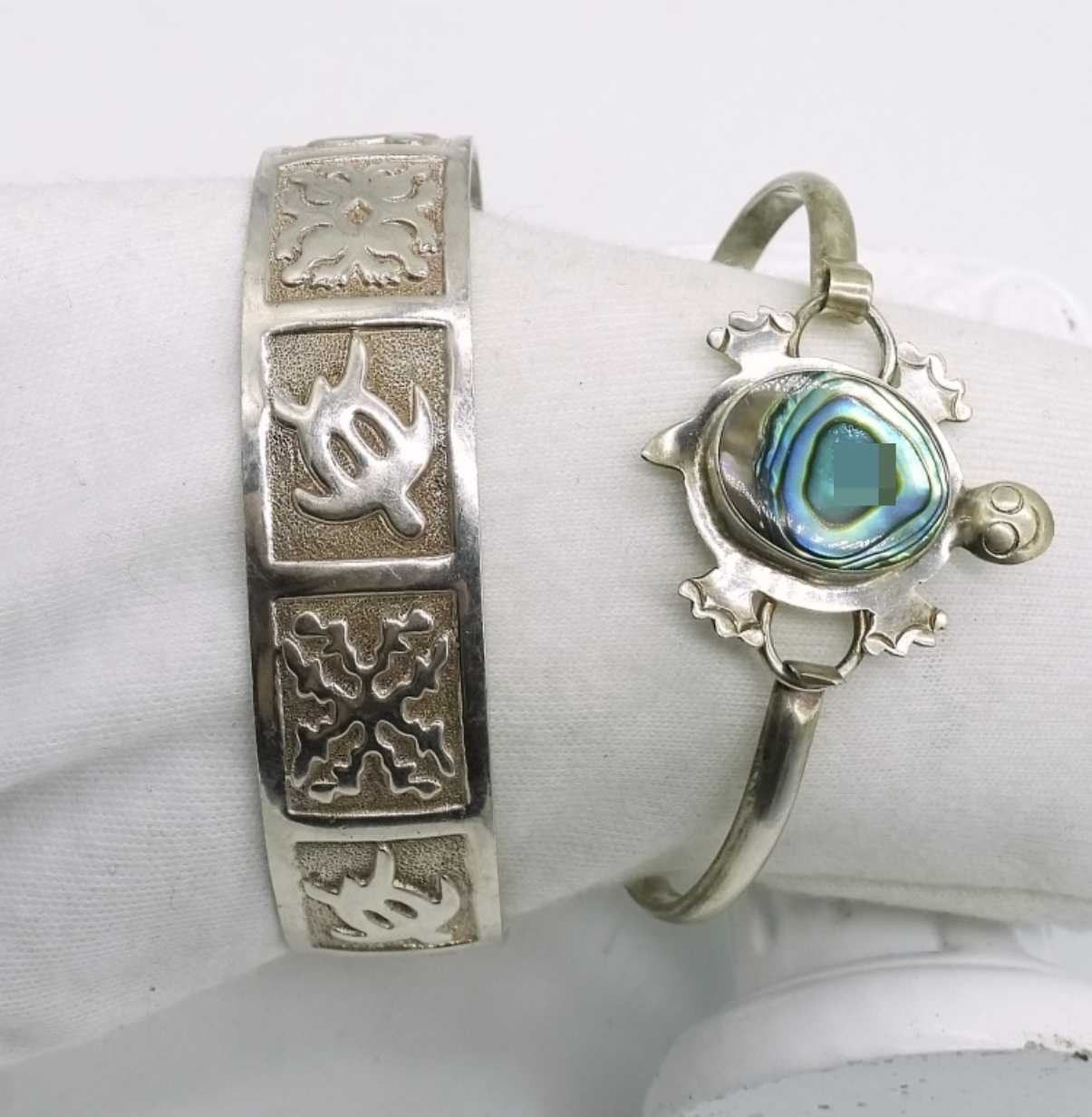 Sterling Abalone Turtle Bracelets