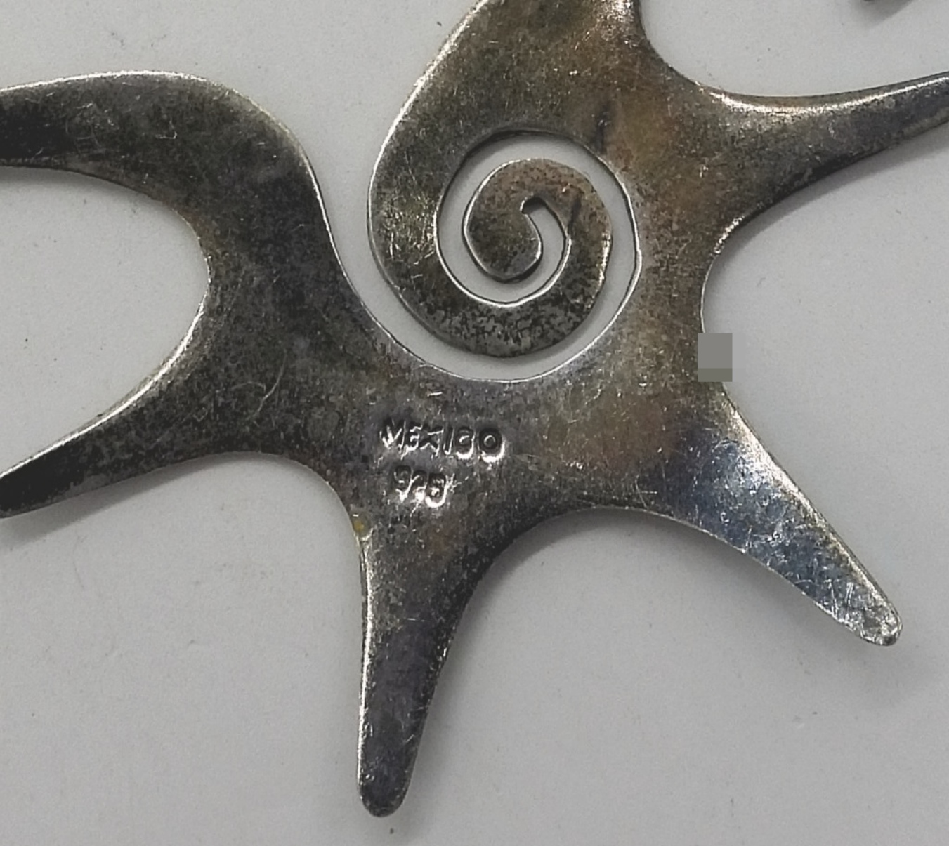 Mexican Sterling Modernist Star Necklace