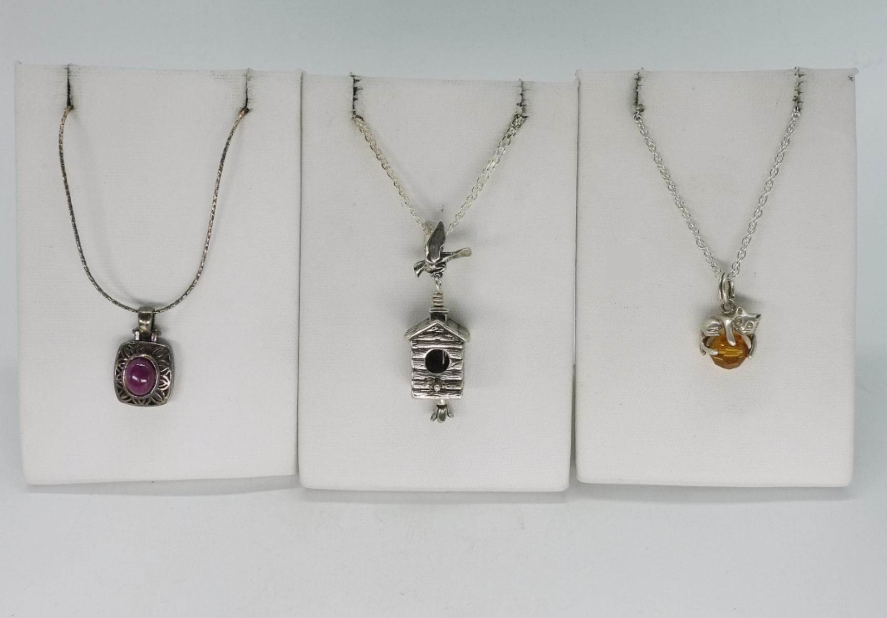 3 Sterling Fashion Necklaces