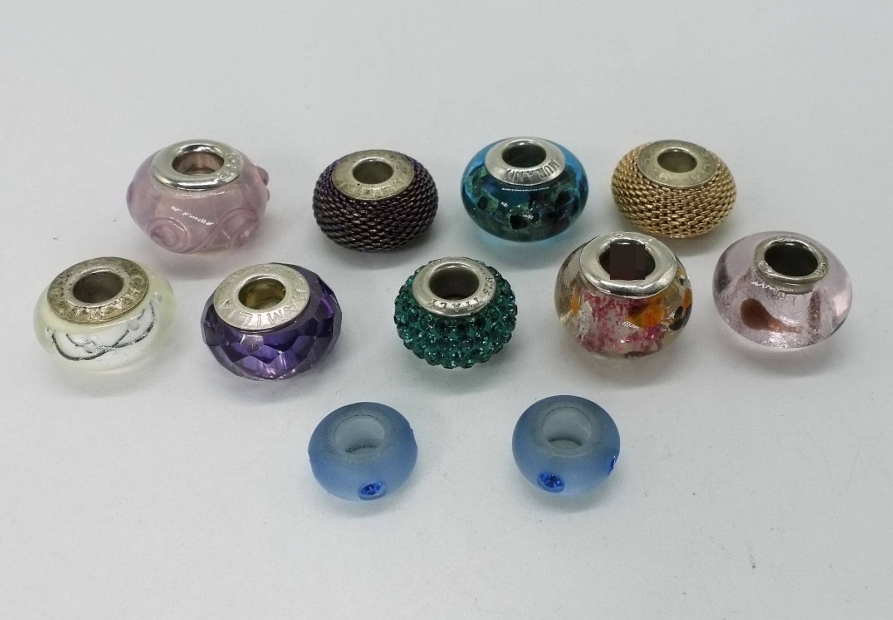 Pandora & Mixed Sterling Charm Bracelet Beads Lot