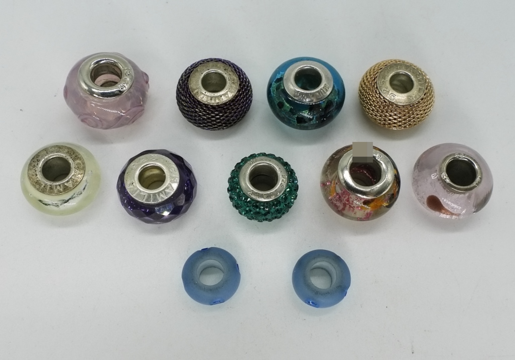 Pandora & Mixed Sterling Charm Bracelet Beads Lot