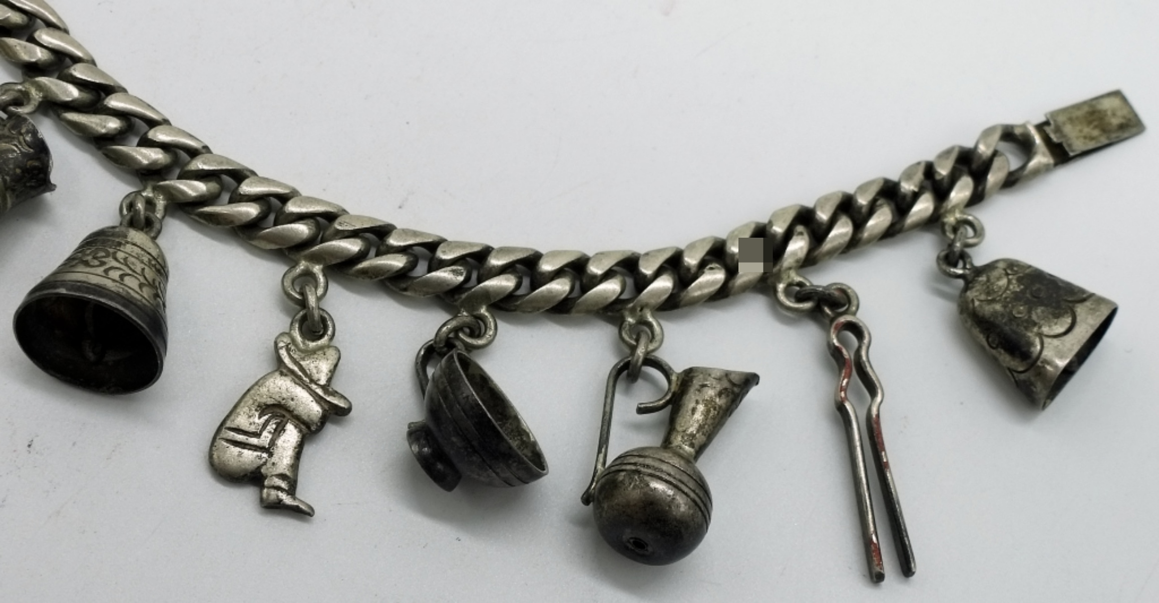 Sterling Mexico Charm Bracelet, 11 Charms