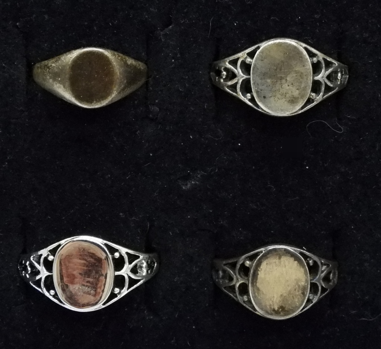 Estate Signet Ring Lot, 4 Rings