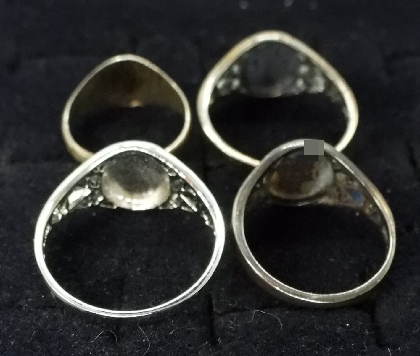 Estate Signet Ring Lot, 4 Rings