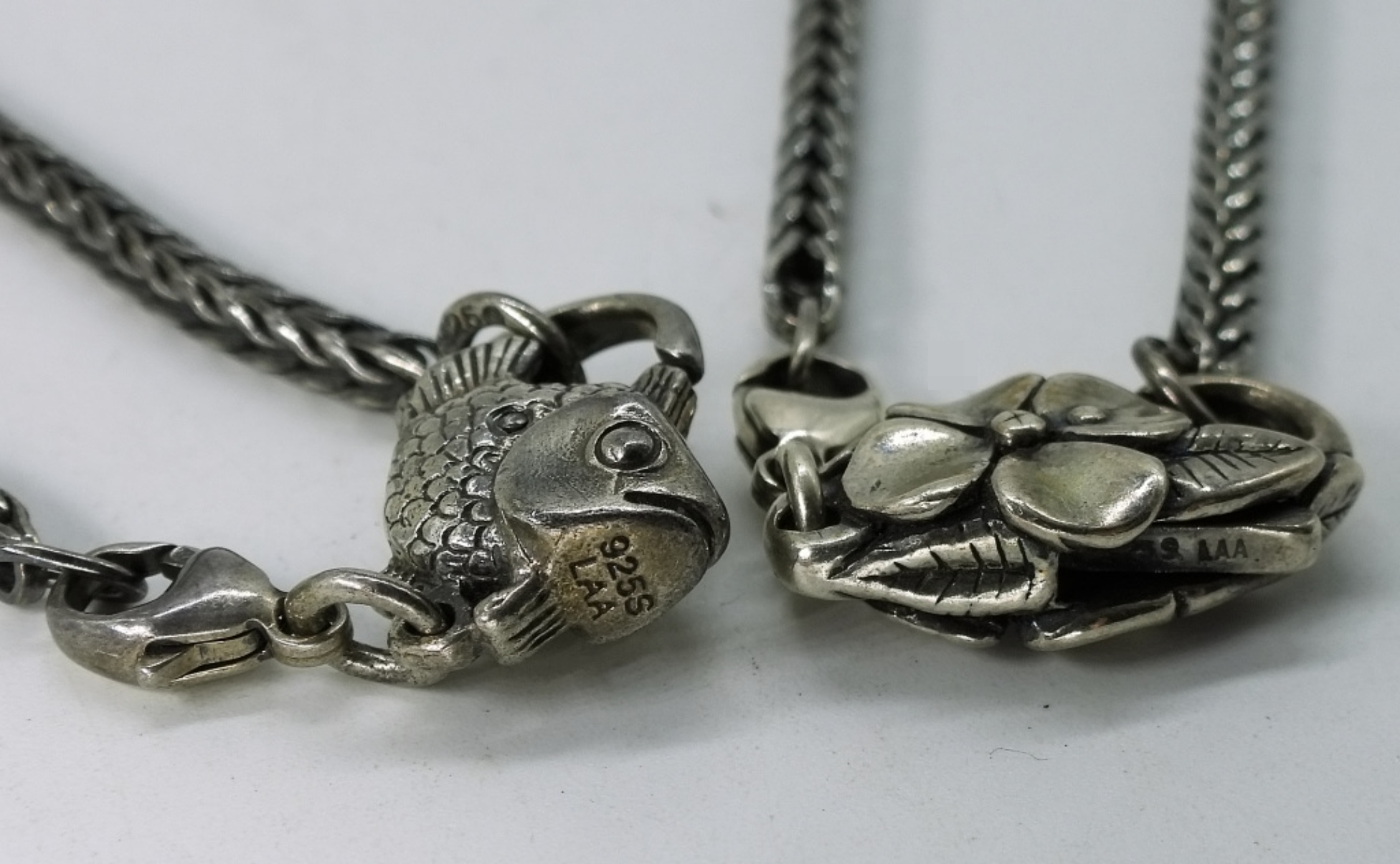 Sterling Silver Troll Bead Bracelets