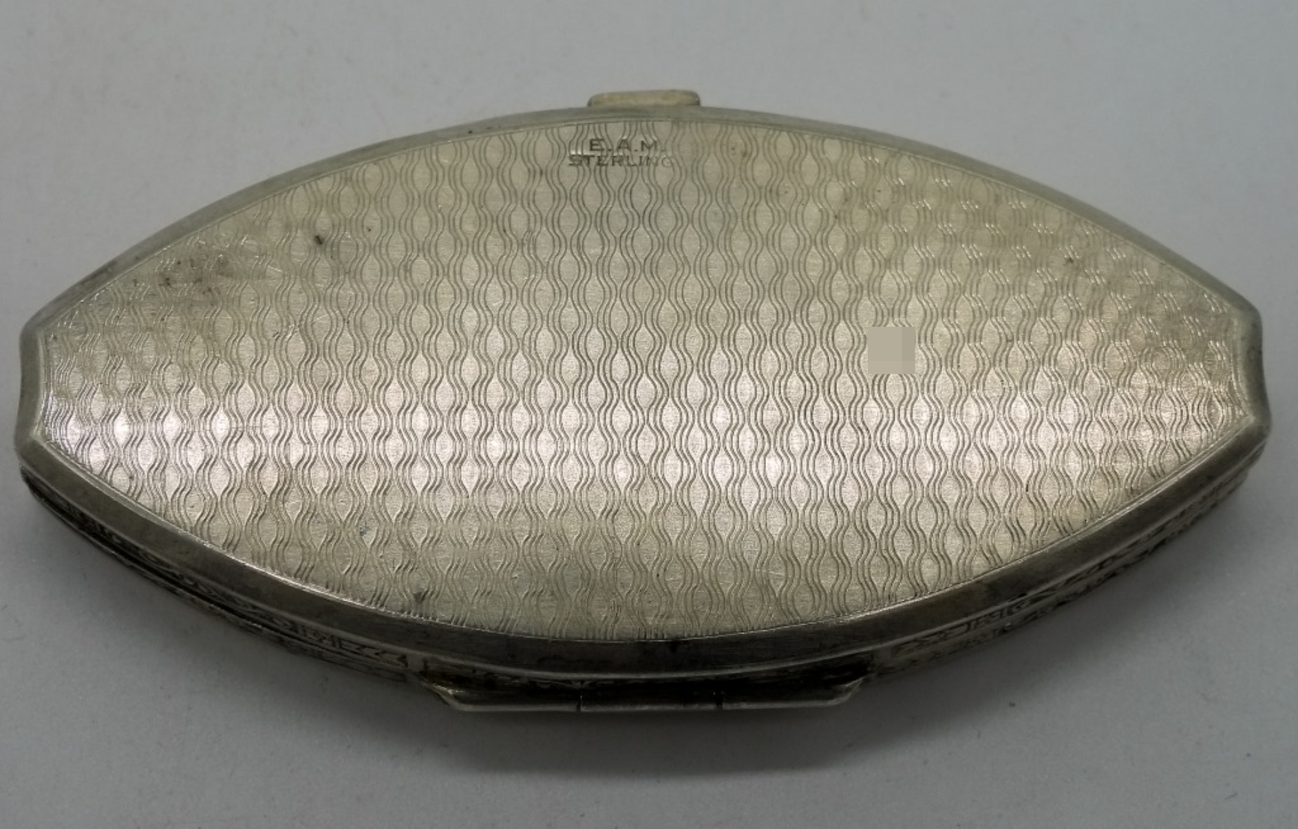 1929 Sterling Silver Trinket Box, Engraved