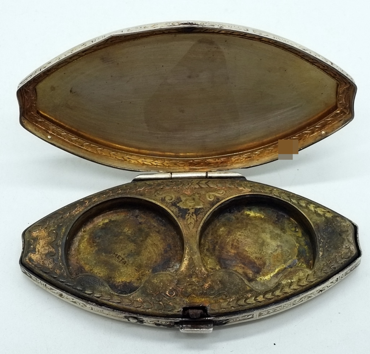 1929 Sterling Silver Trinket Box, Engraved