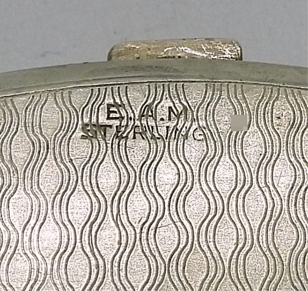 1929 Sterling Silver Trinket Box, Engraved