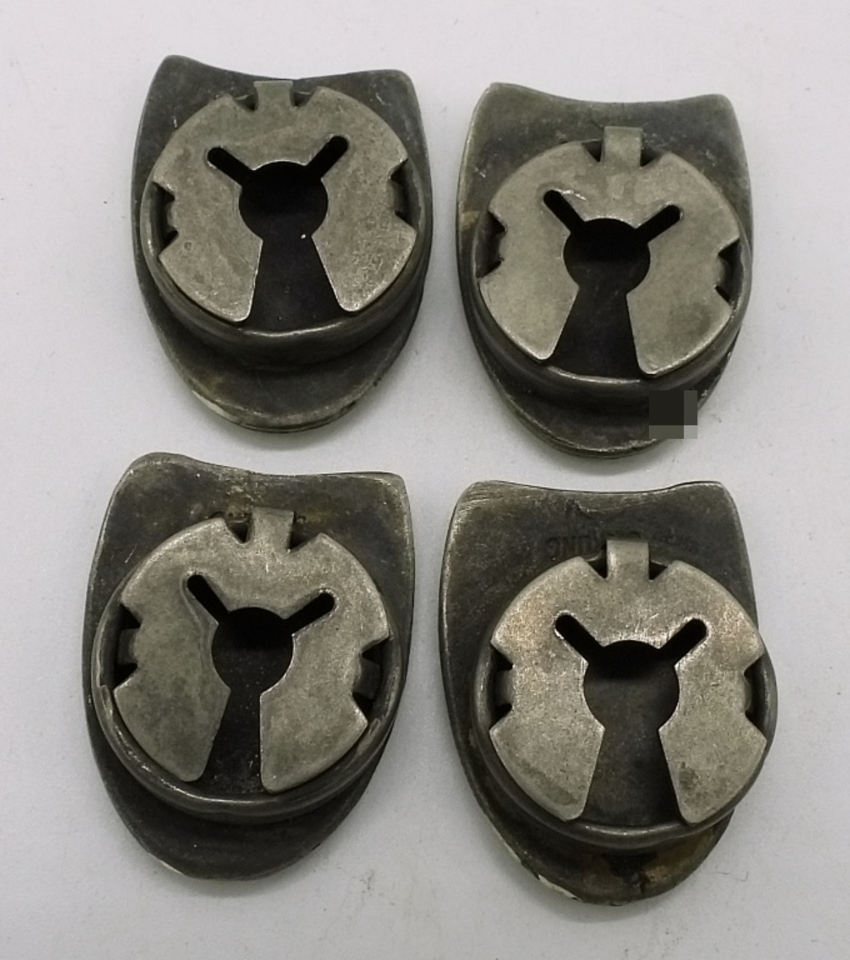 2 Pairs Sterling Silver Button Covers